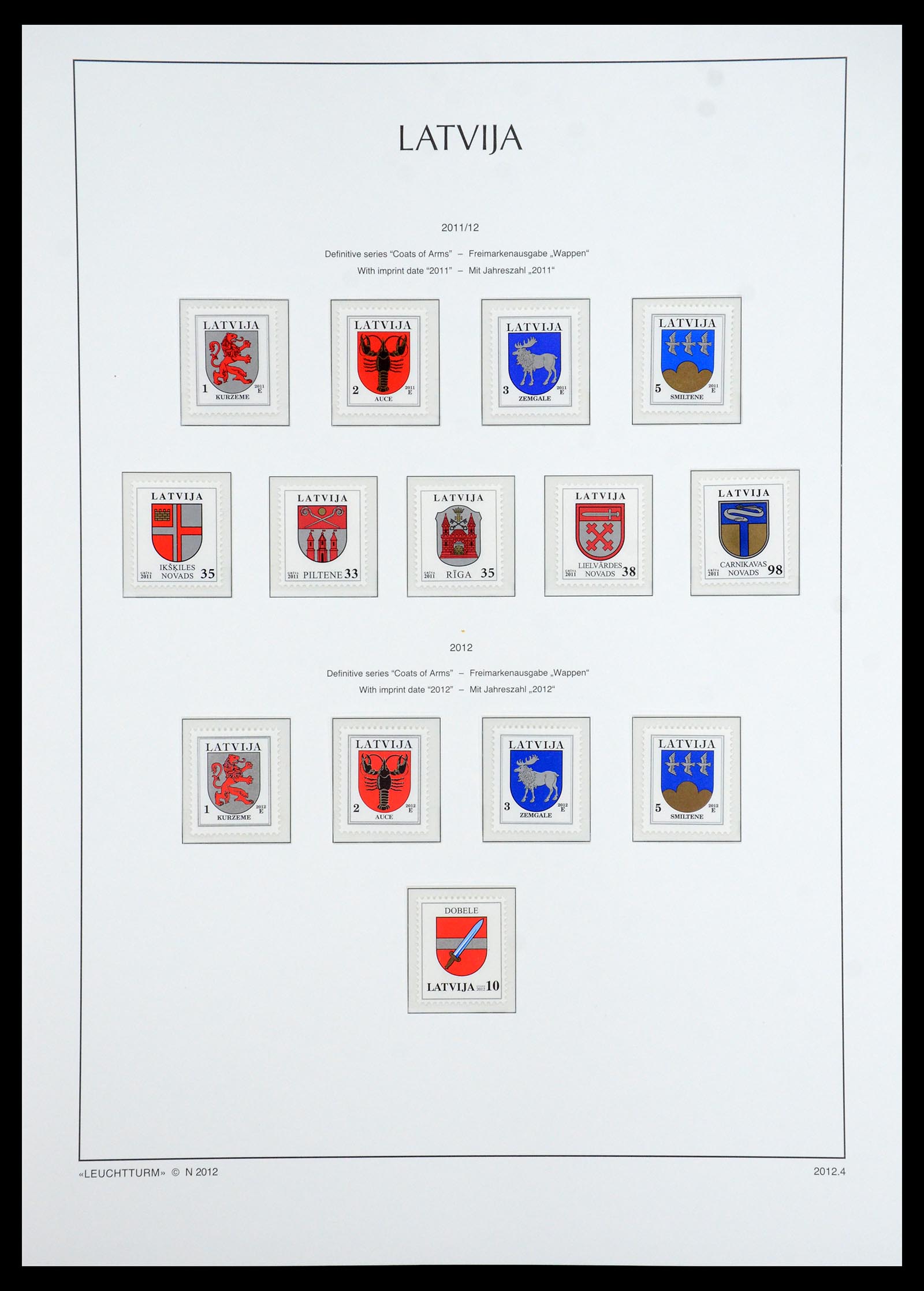 35421 070 - Postzegelverzameling 35421 Letland 1991-2012.