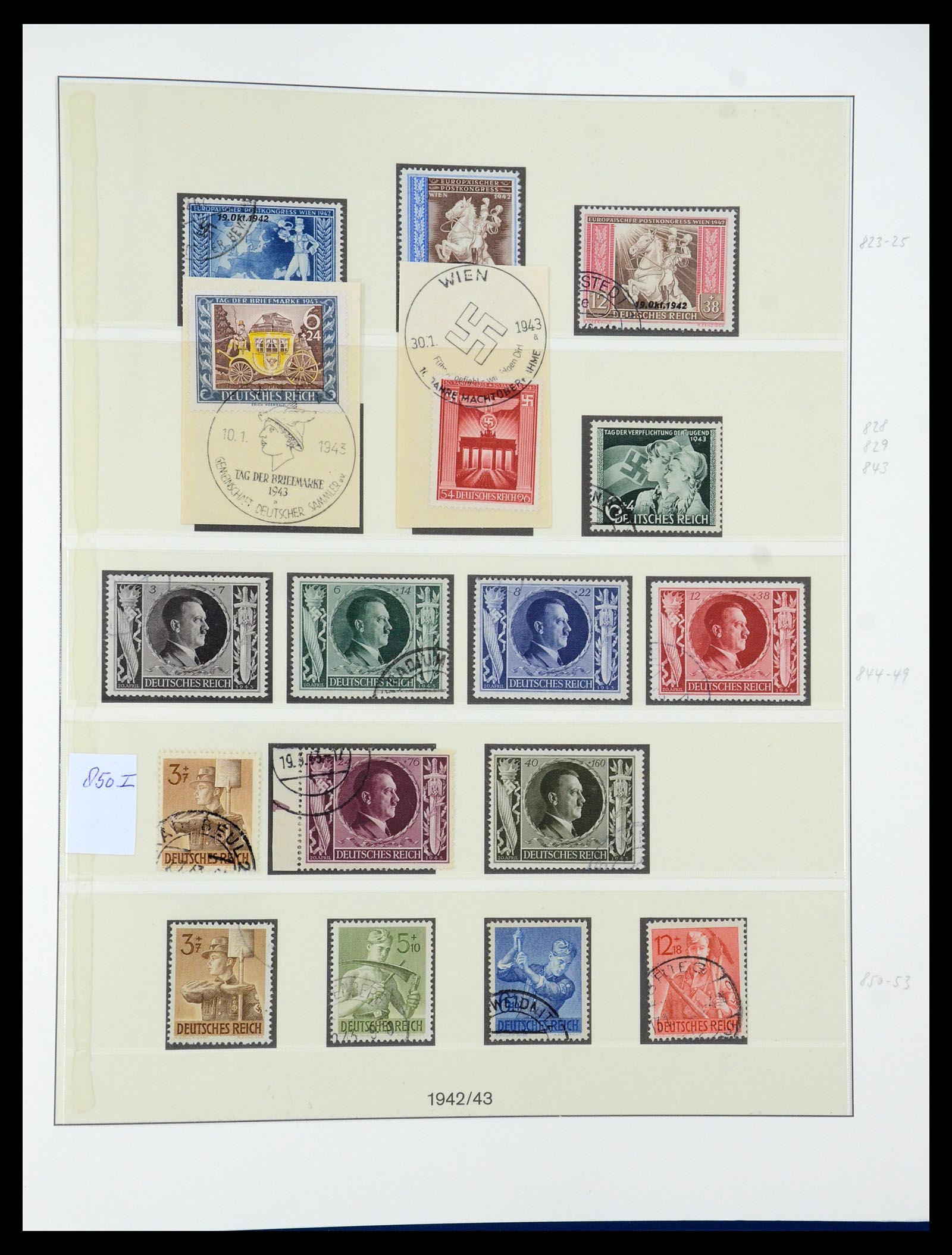 35429 032 - Postzegelverzameling 35429 Duitse Rijk 1933-1945.