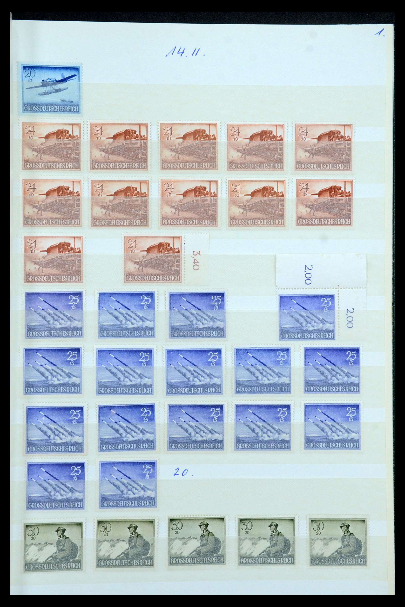 35430 066 - Postzegelverzameling 35430 Duitse Rijk postfris ca. 1900-1945.