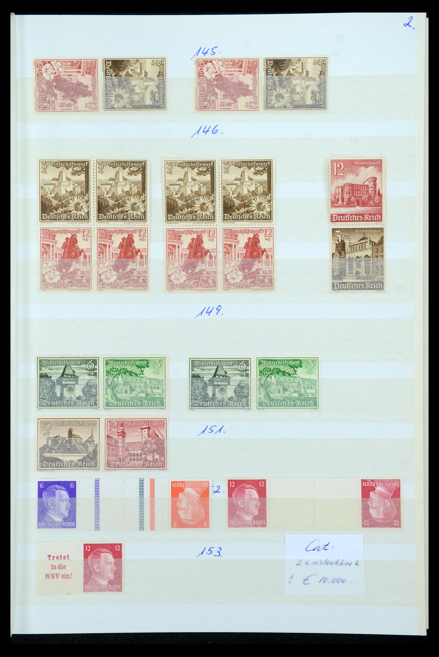 35430 086 - Postzegelverzameling 35430 Duitse Rijk postfris ca. 1900-1945.