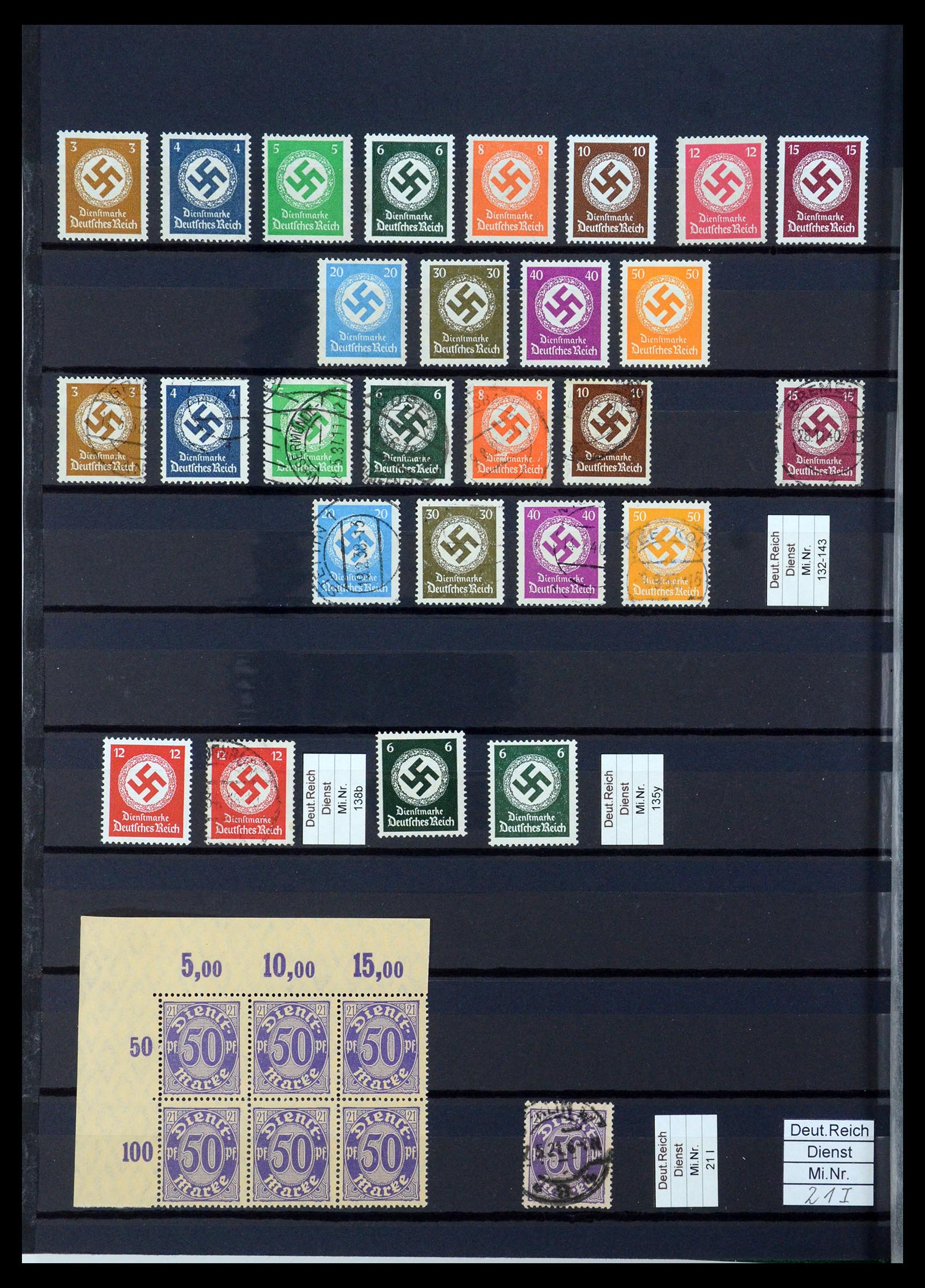 35432 009 - Stamp Collection 35432 German Reich service 1903-1945.