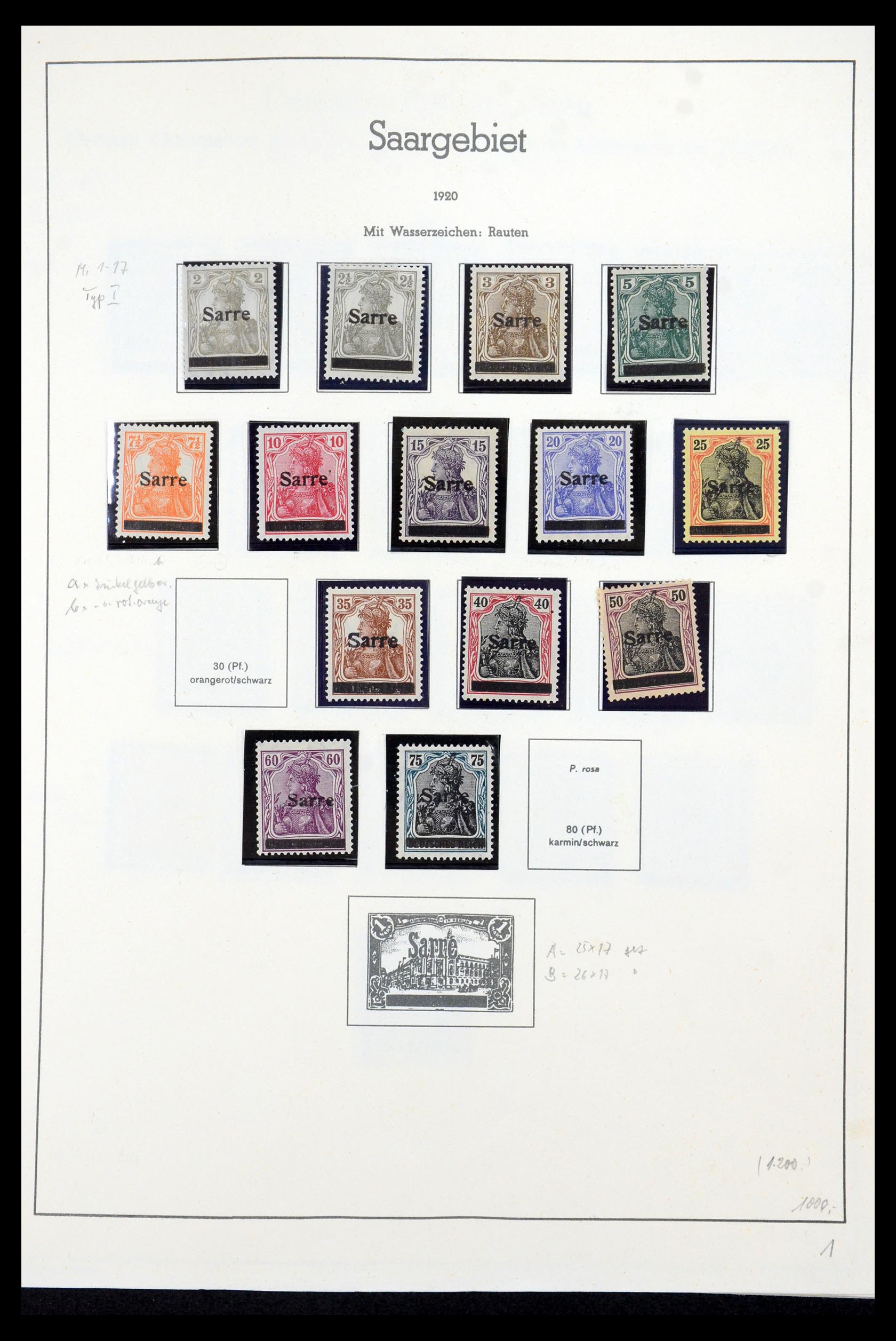 35435 001 - Stamp Collection 35435 Saar 1920-1959.