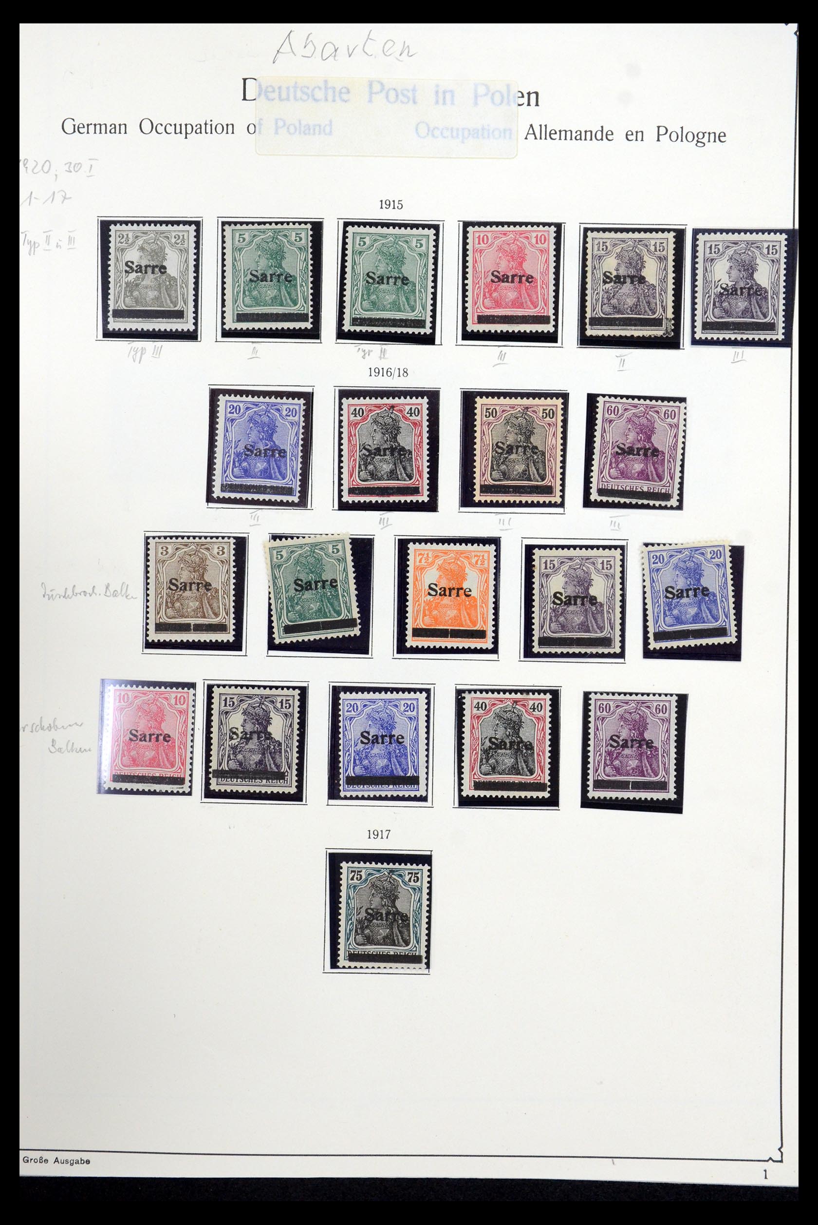 35435 002 - Postzegelverzameling 35435 Saar 1920-1959.
