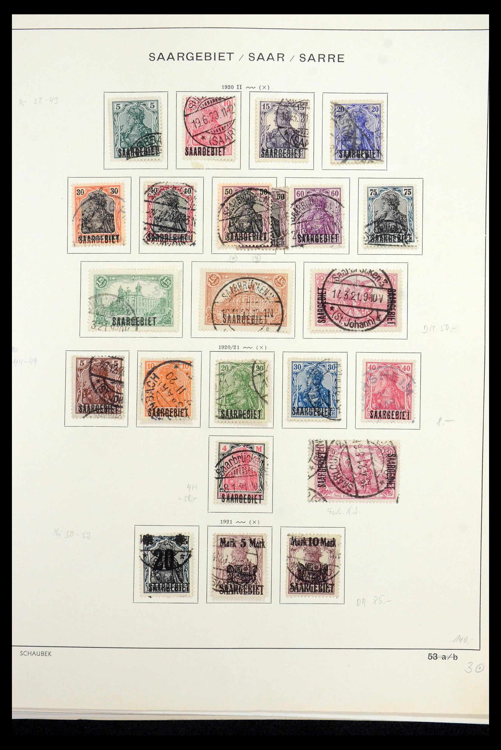 35435 008 - Postzegelverzameling 35435 Saar 1920-1959.