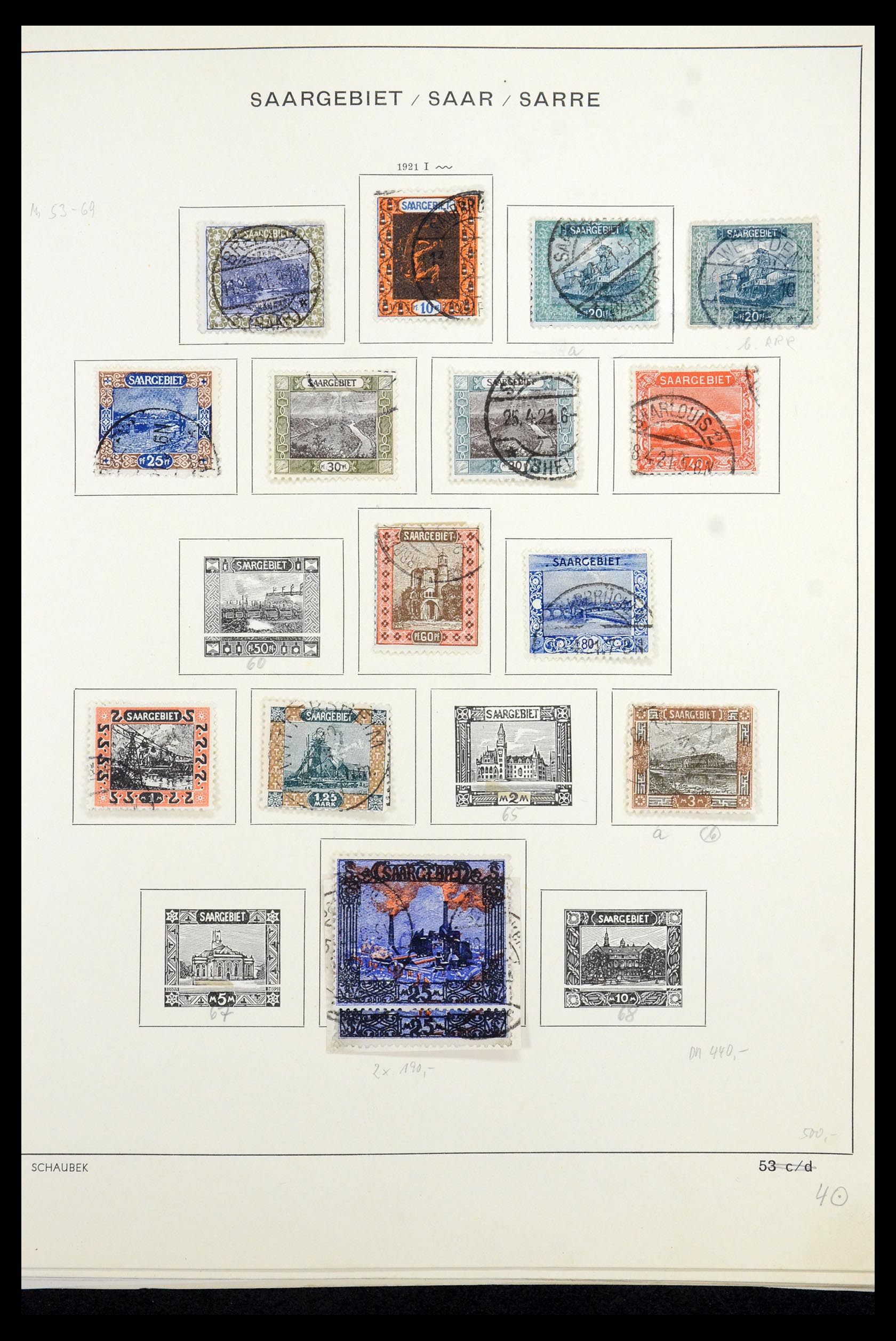 35435 010 - Stamp Collection 35435 Saar 1920-1959.