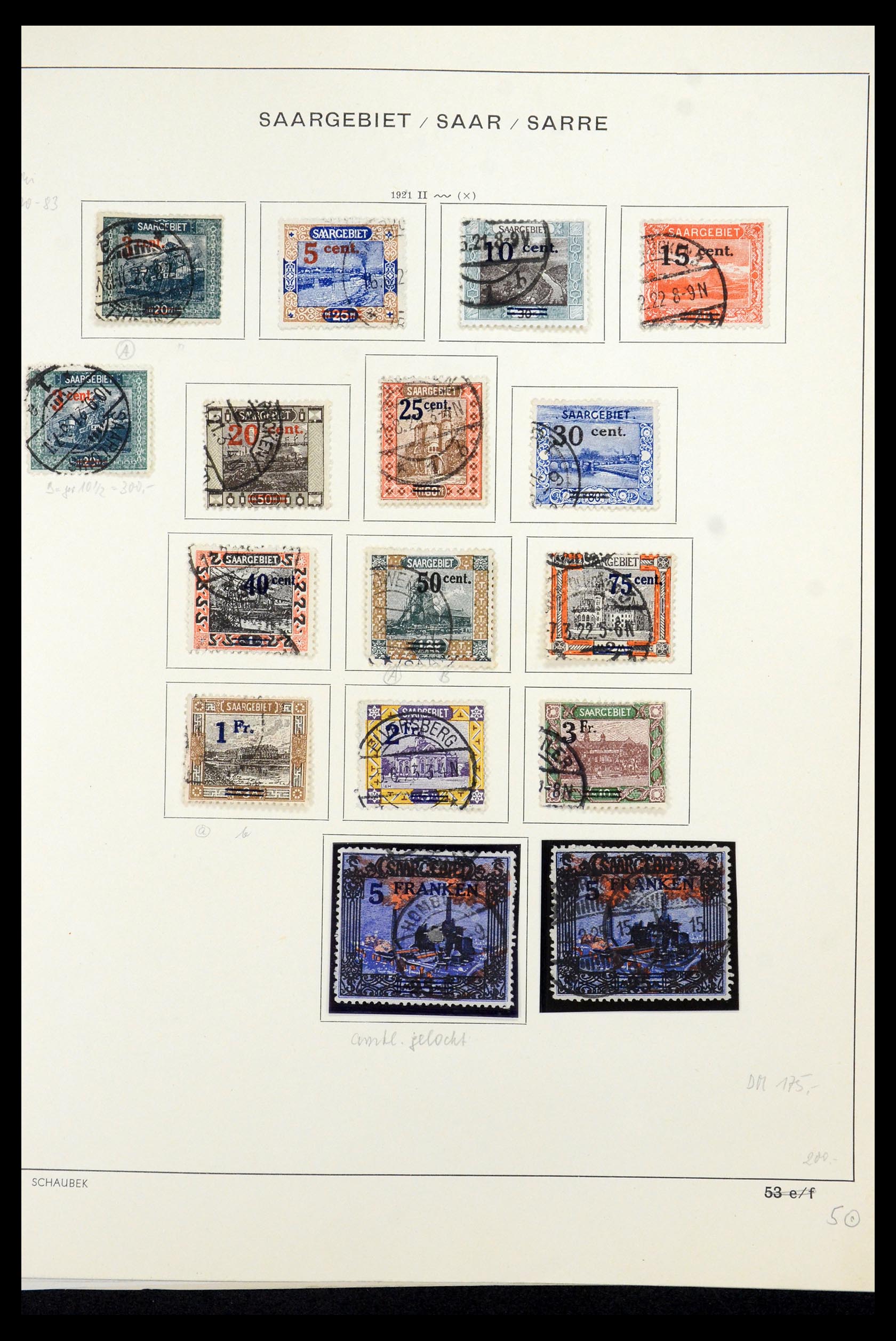 35435 012 - Postzegelverzameling 35435 Saar 1920-1959.