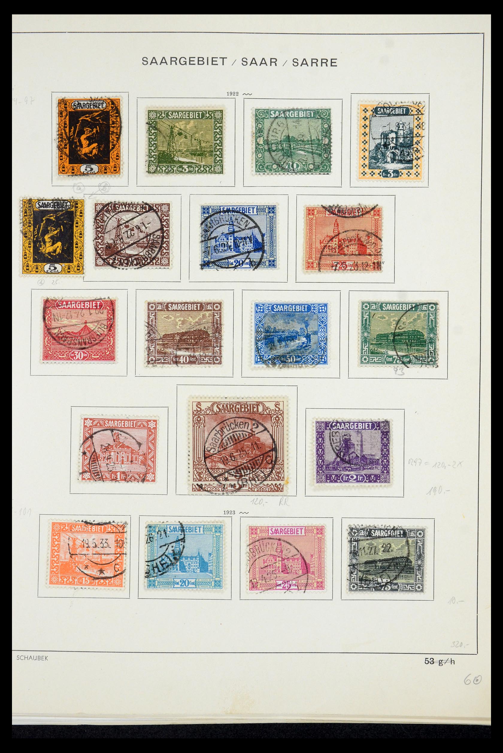 35435 014 - Postzegelverzameling 35435 Saar 1920-1959.