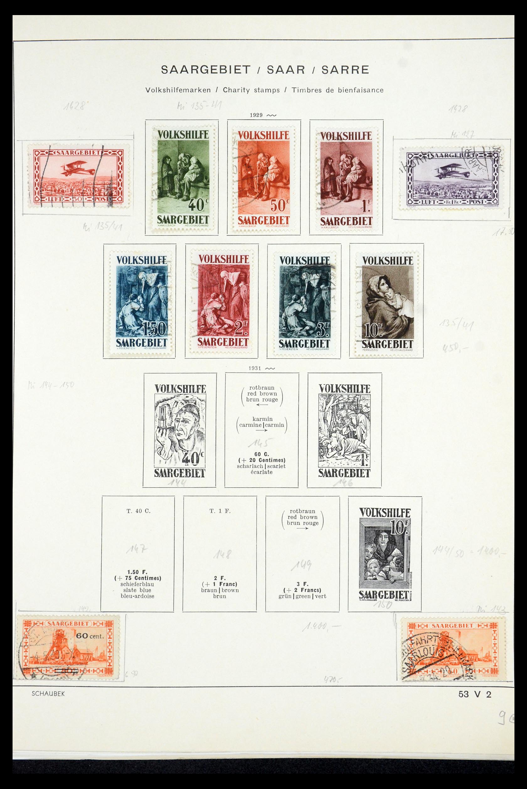 35435 020 - Postzegelverzameling 35435 Saar 1920-1959.