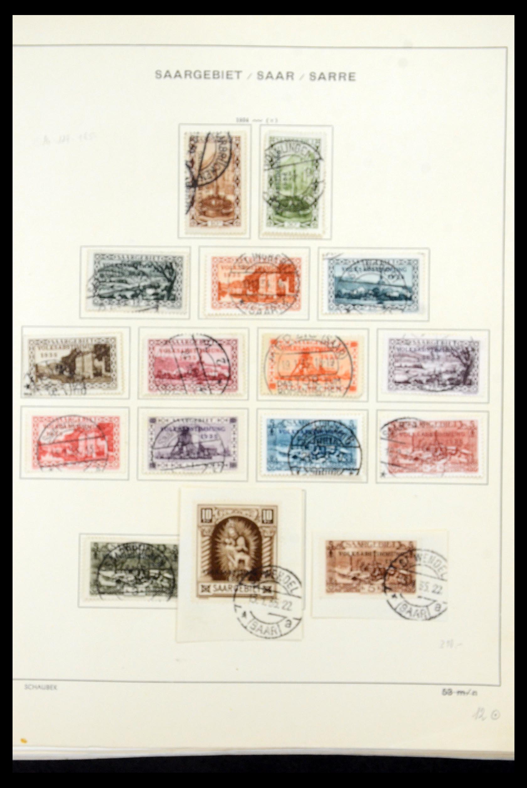 35435 027 - Postzegelverzameling 35435 Saar 1920-1959.