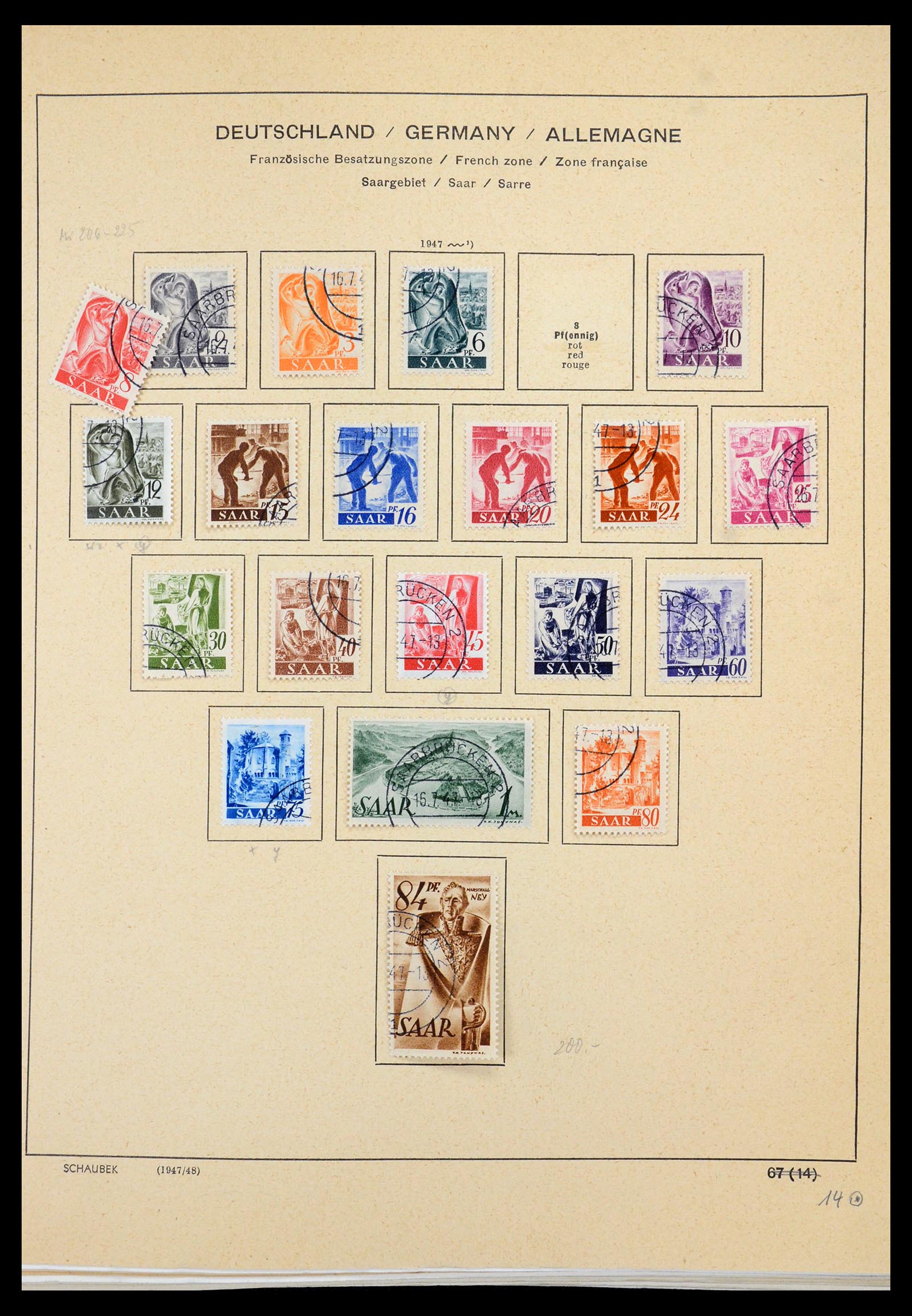 35435 033 - Postzegelverzameling 35435 Saar 1920-1959.
