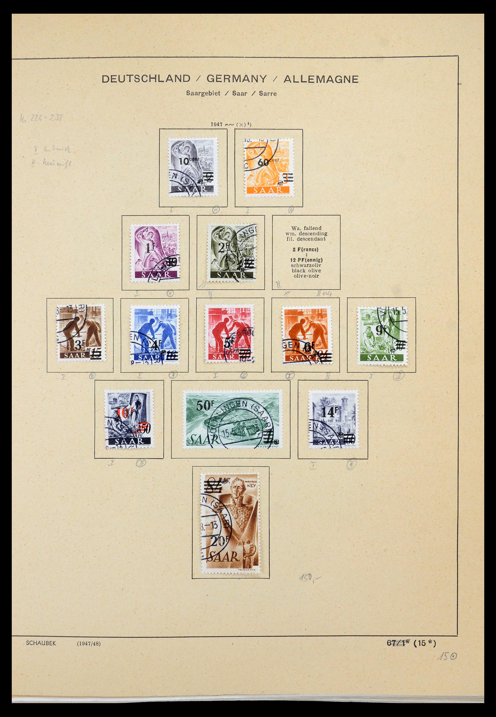35435 035 - Postzegelverzameling 35435 Saar 1920-1959.
