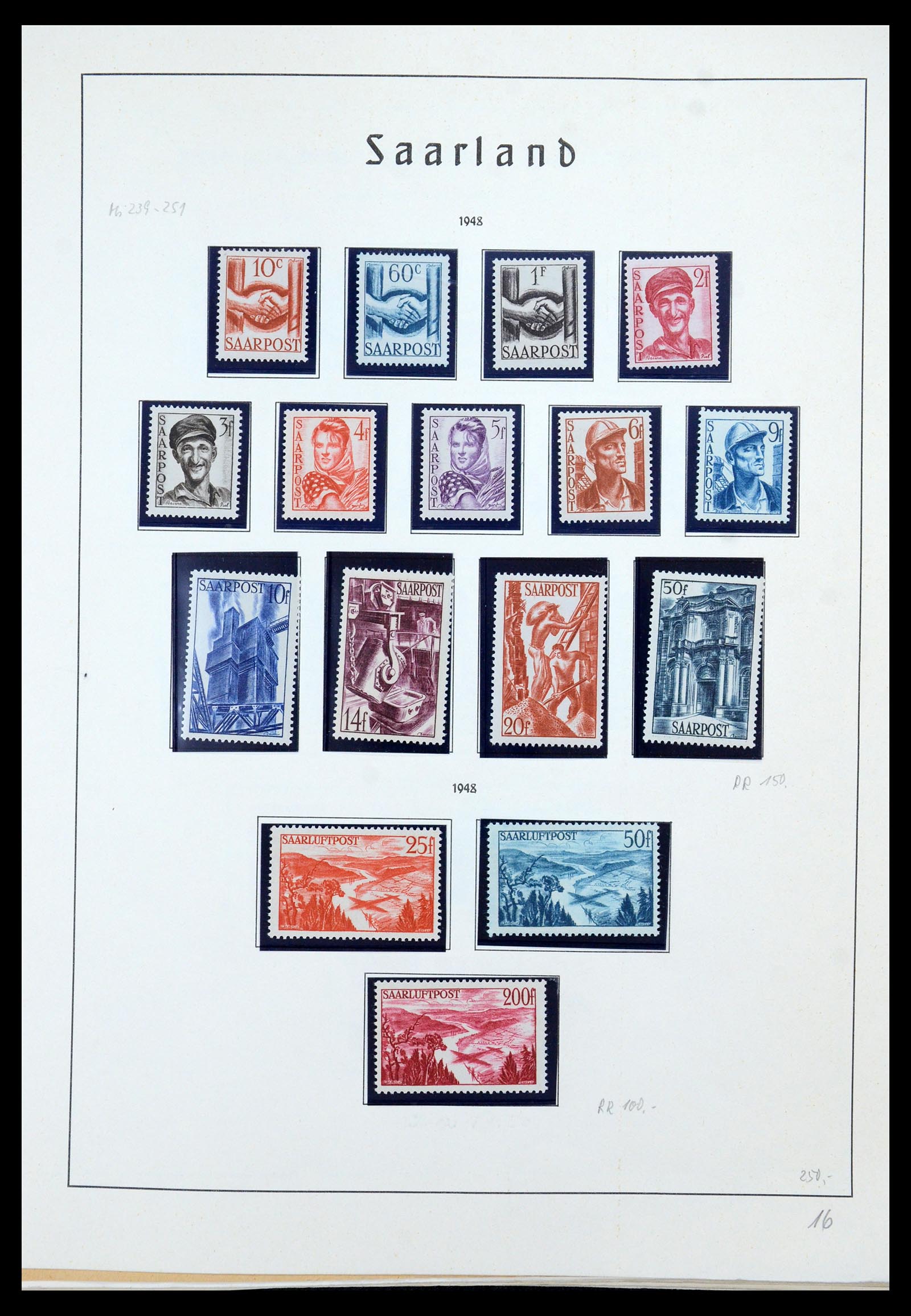 35435 036 - Postzegelverzameling 35435 Saar 1920-1959.