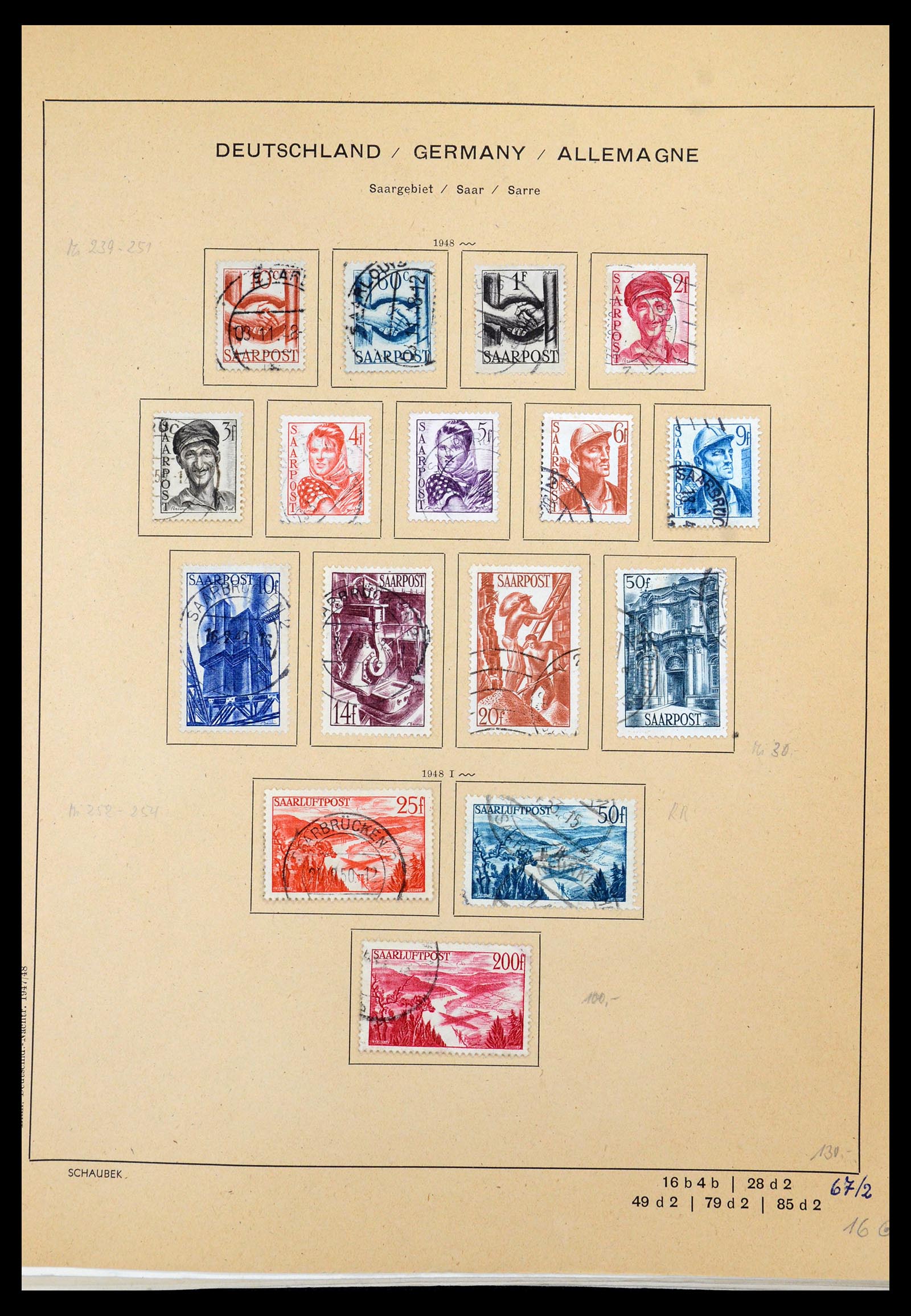 35435 037 - Postzegelverzameling 35435 Saar 1920-1959.