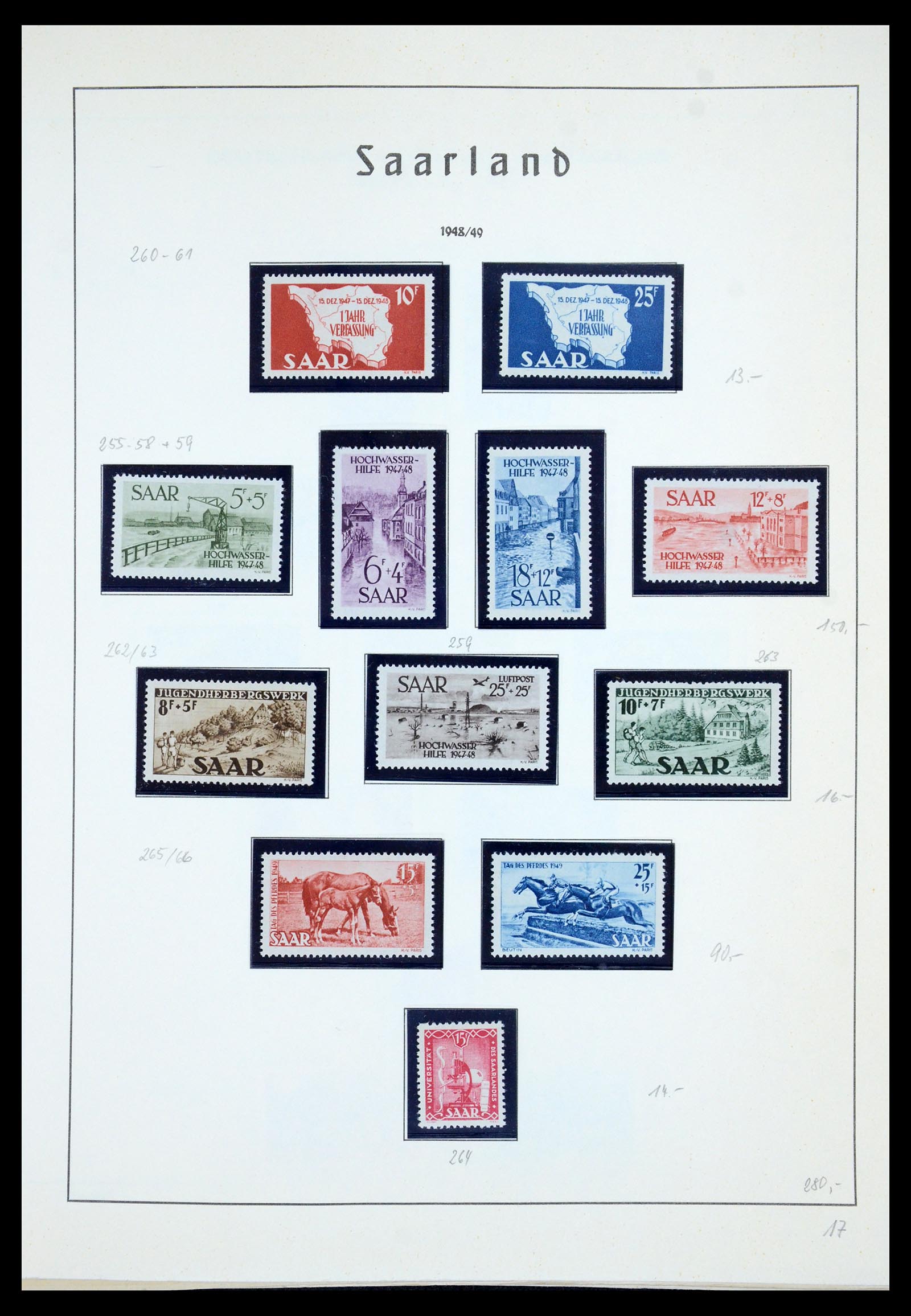 35435 038 - Postzegelverzameling 35435 Saar 1920-1959.