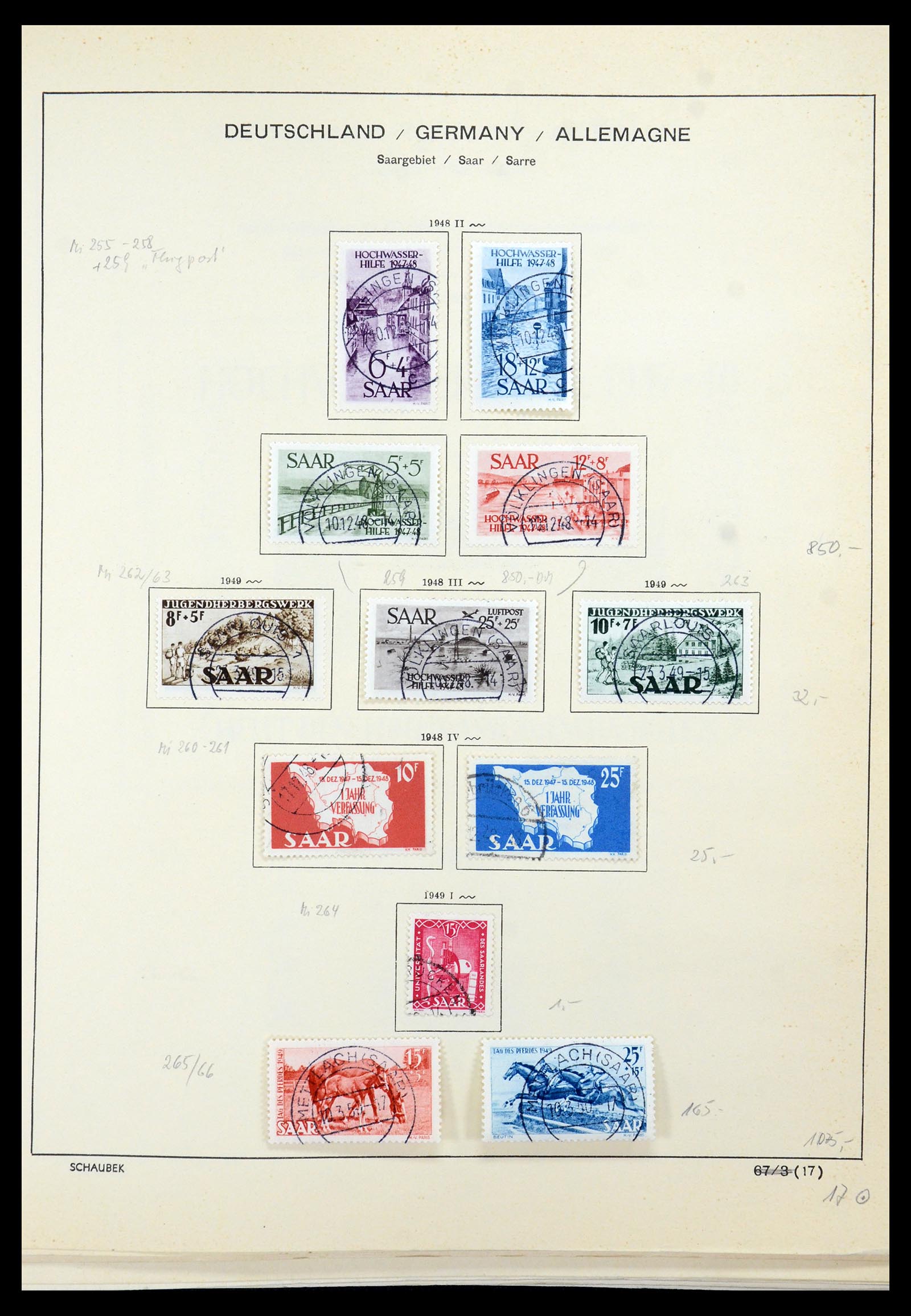 35435 039 - Postzegelverzameling 35435 Saar 1920-1959.