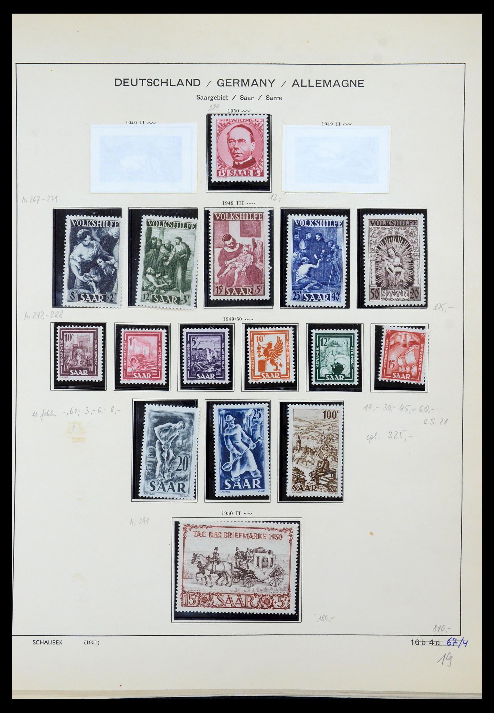35435 042 - Postzegelverzameling 35435 Saar 1920-1959.