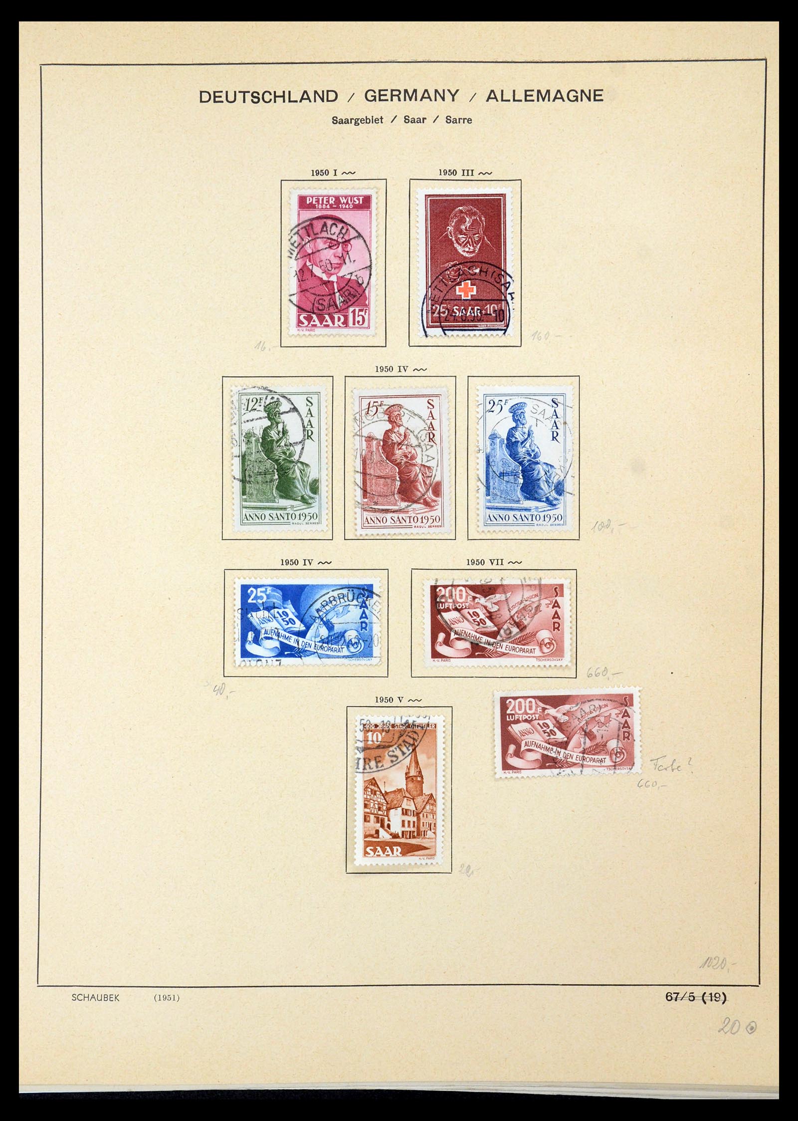 35435 045 - Postzegelverzameling 35435 Saar 1920-1959.