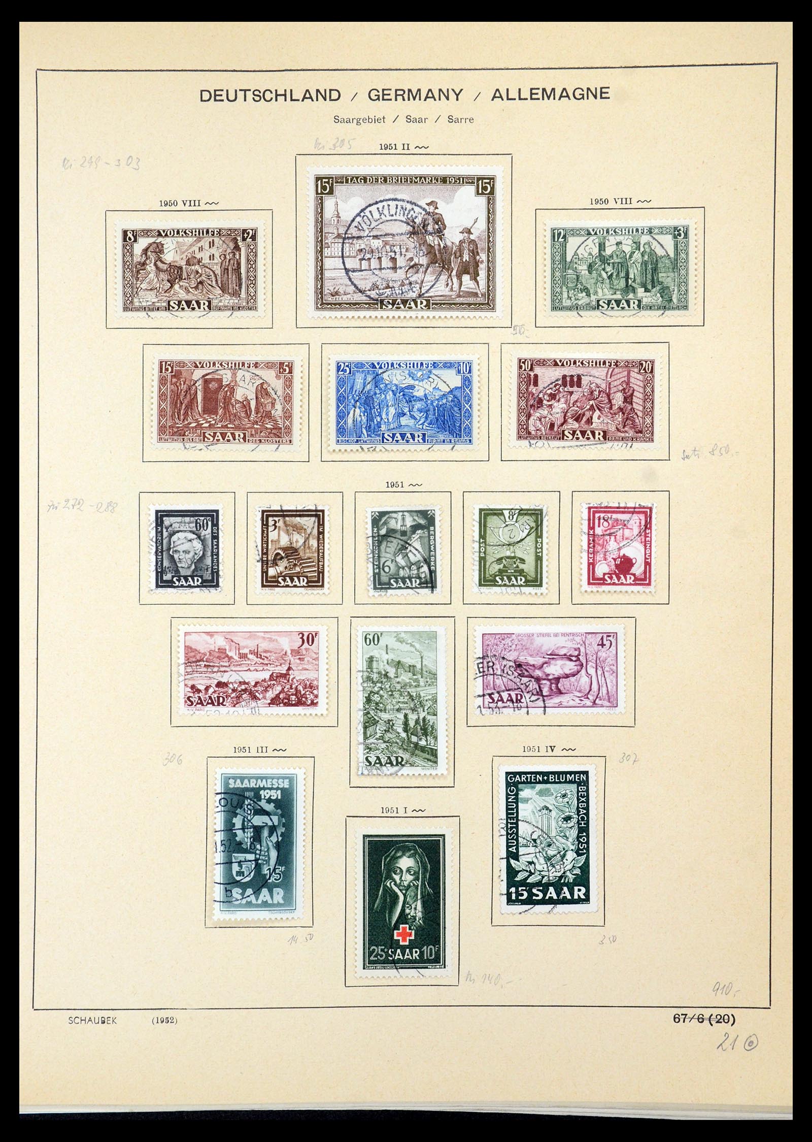 35435 047 - Postzegelverzameling 35435 Saar 1920-1959.