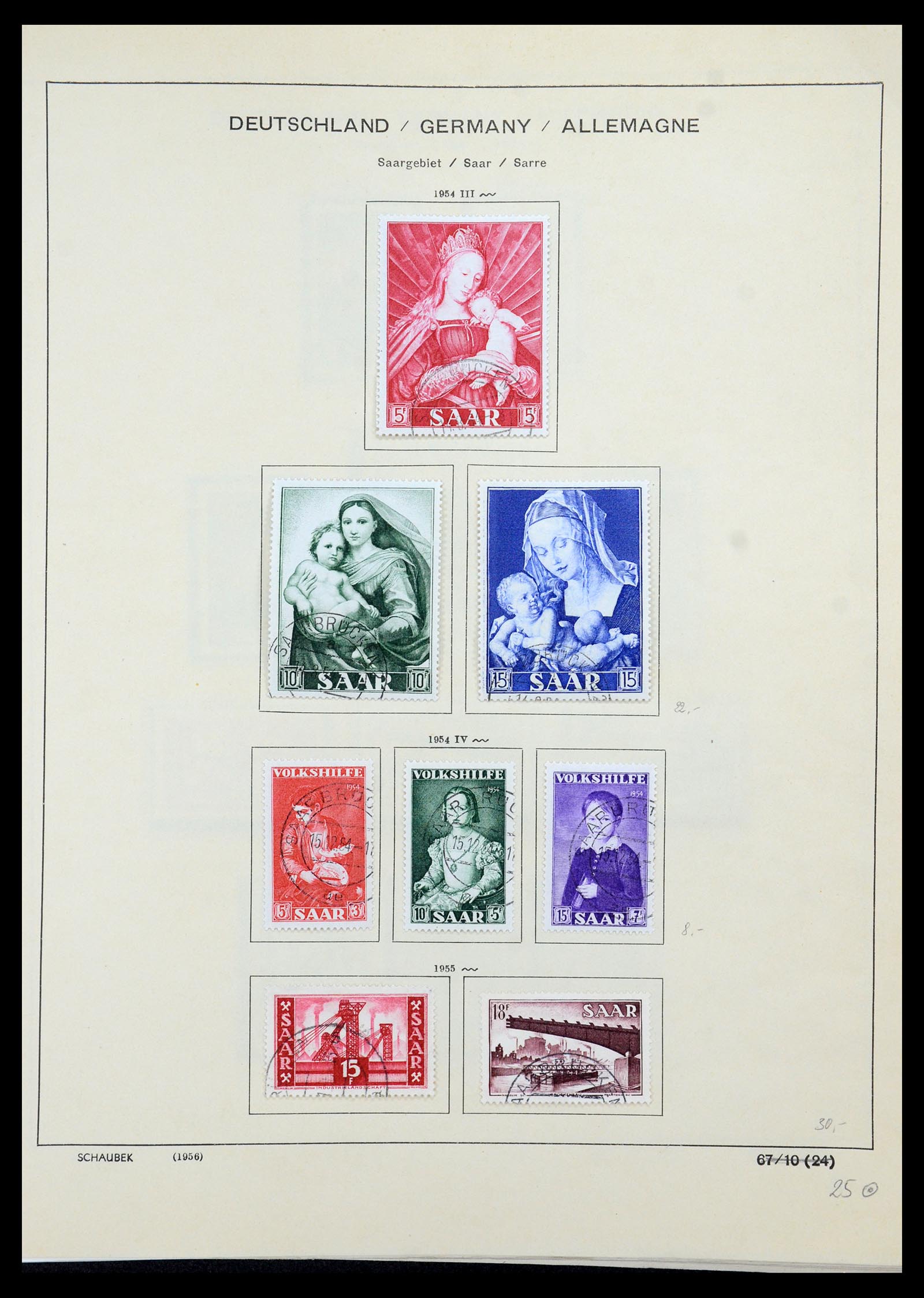 35435 056 - Postzegelverzameling 35435 Saar 1920-1959.