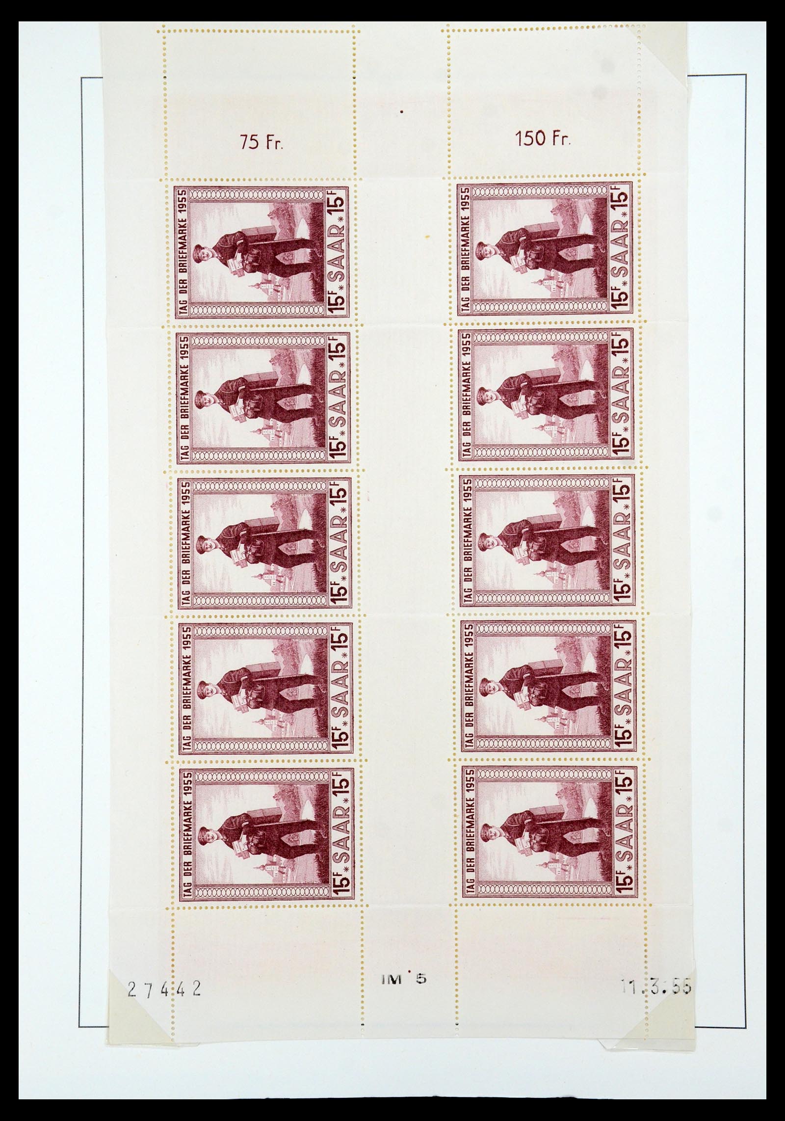 35435 059 - Postzegelverzameling 35435 Saar 1920-1959.