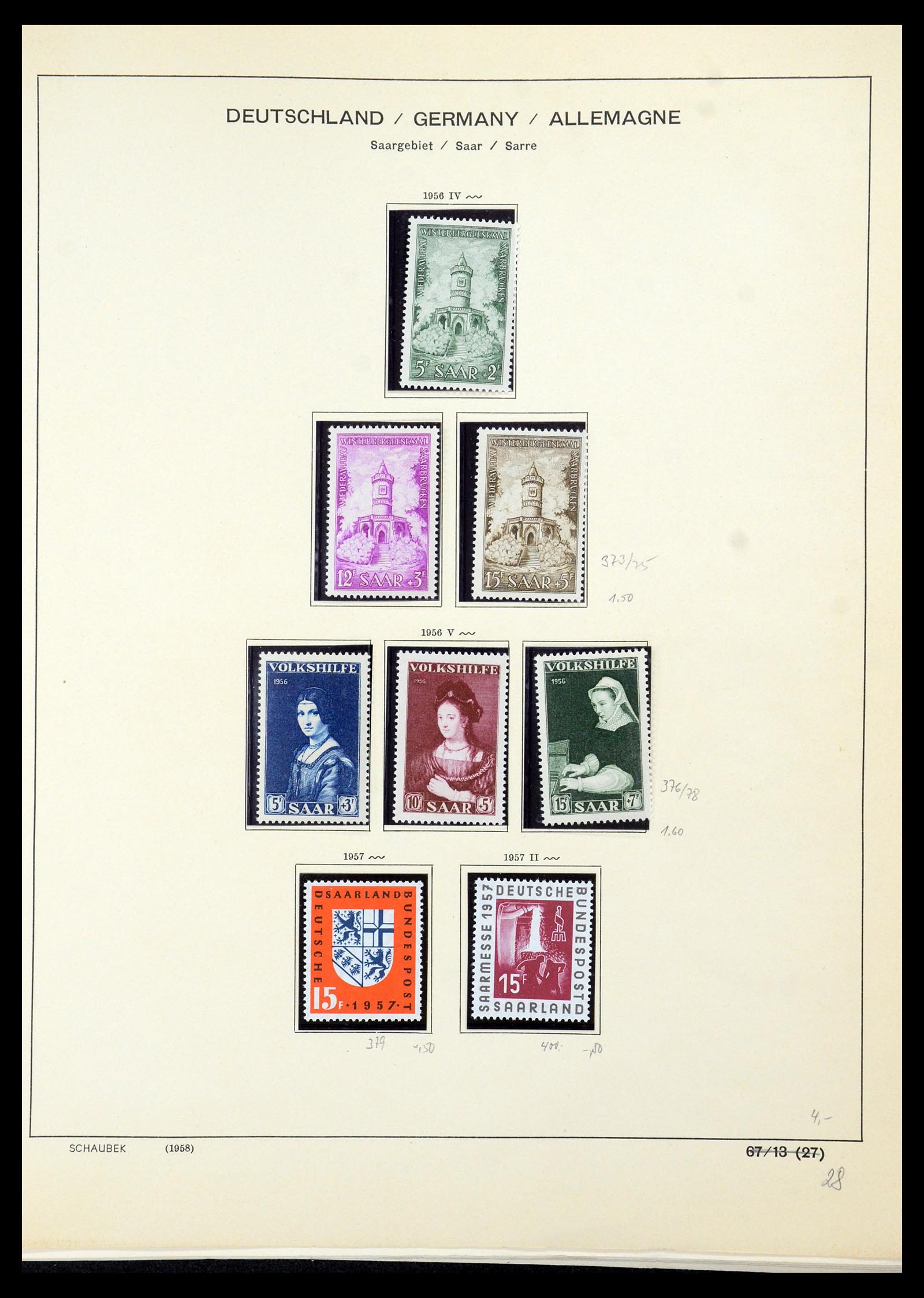 35435 065 - Postzegelverzameling 35435 Saar 1920-1959.
