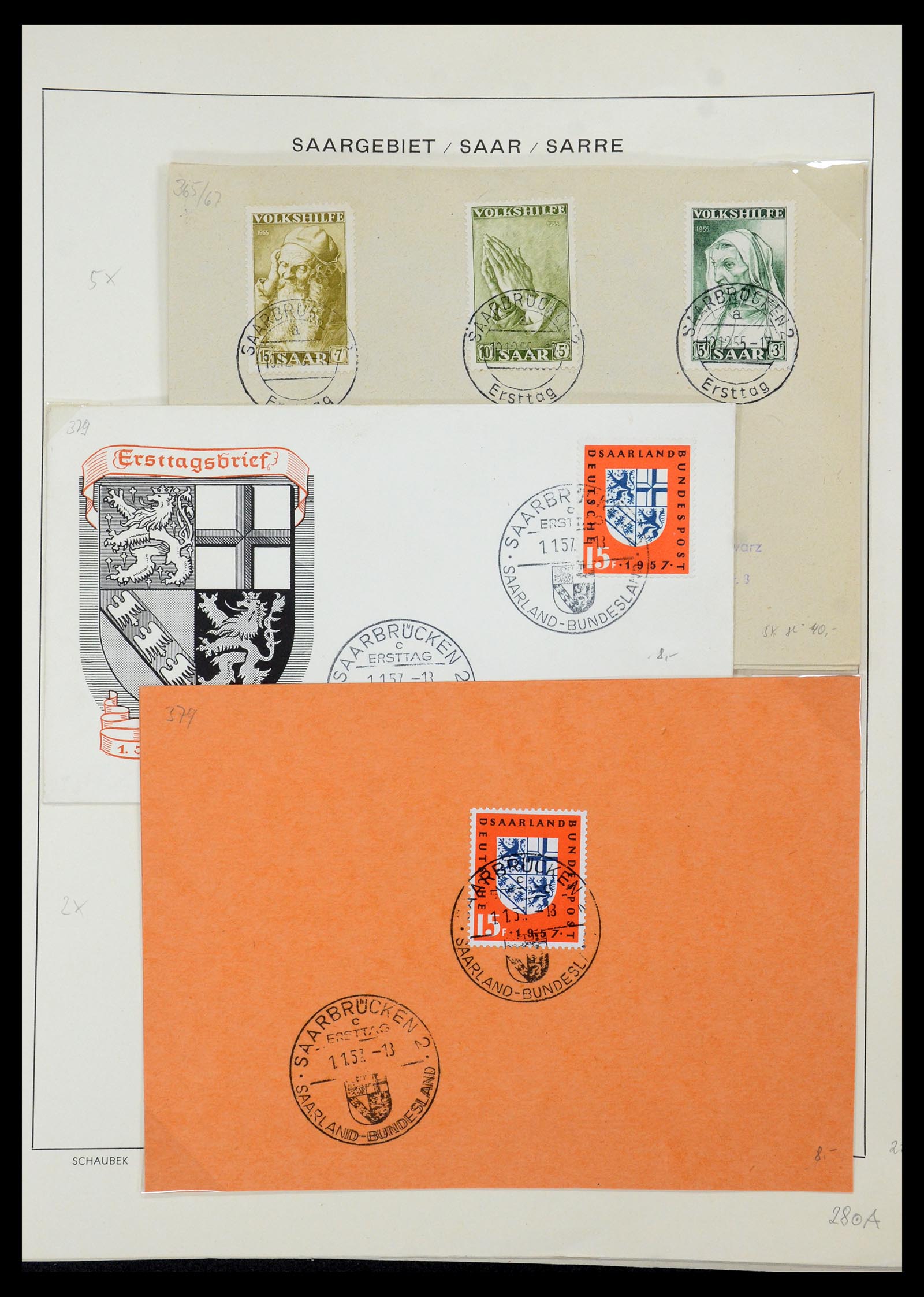 35435 067 - Postzegelverzameling 35435 Saar 1920-1959.