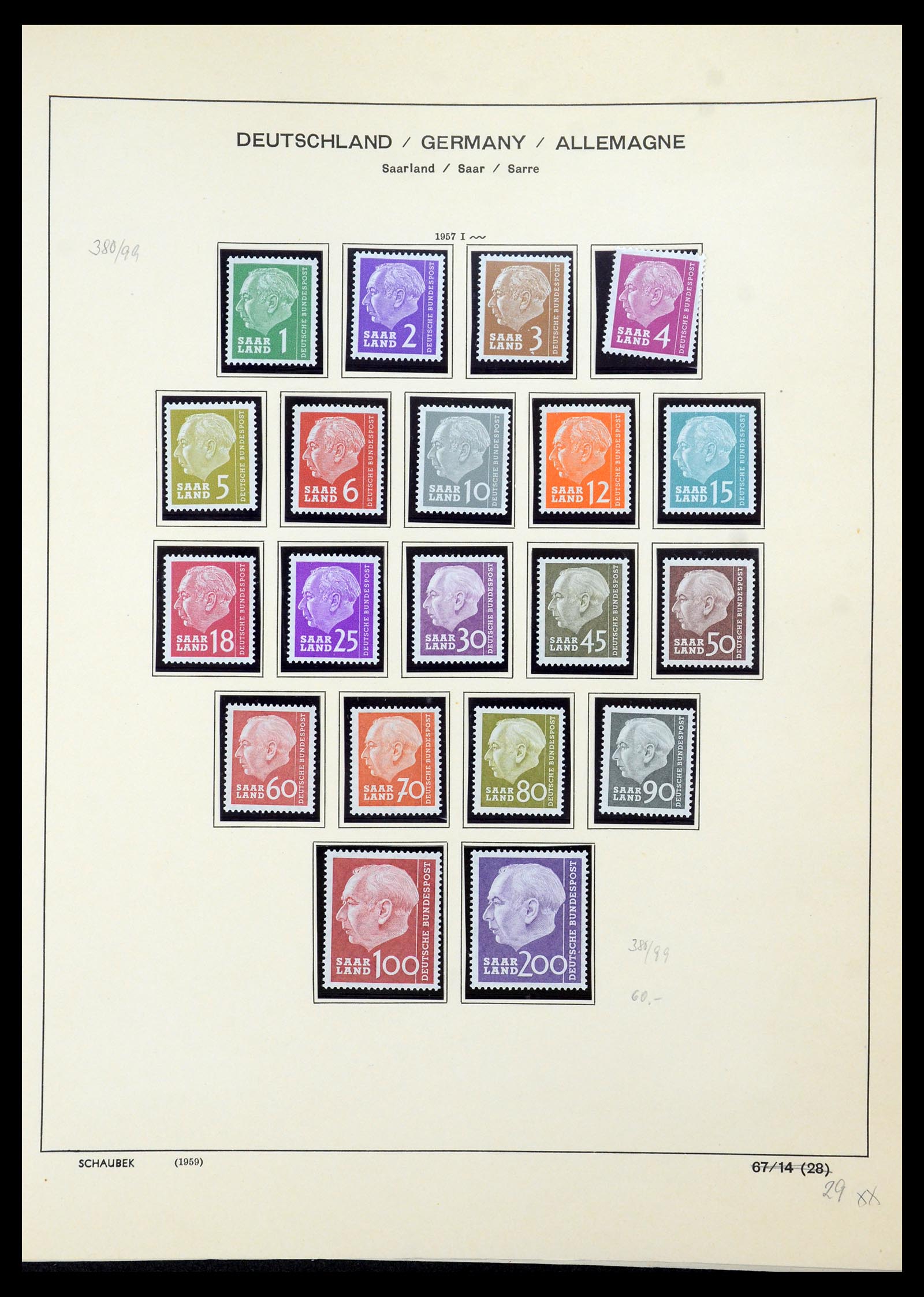 35435 070 - Postzegelverzameling 35435 Saar 1920-1959.