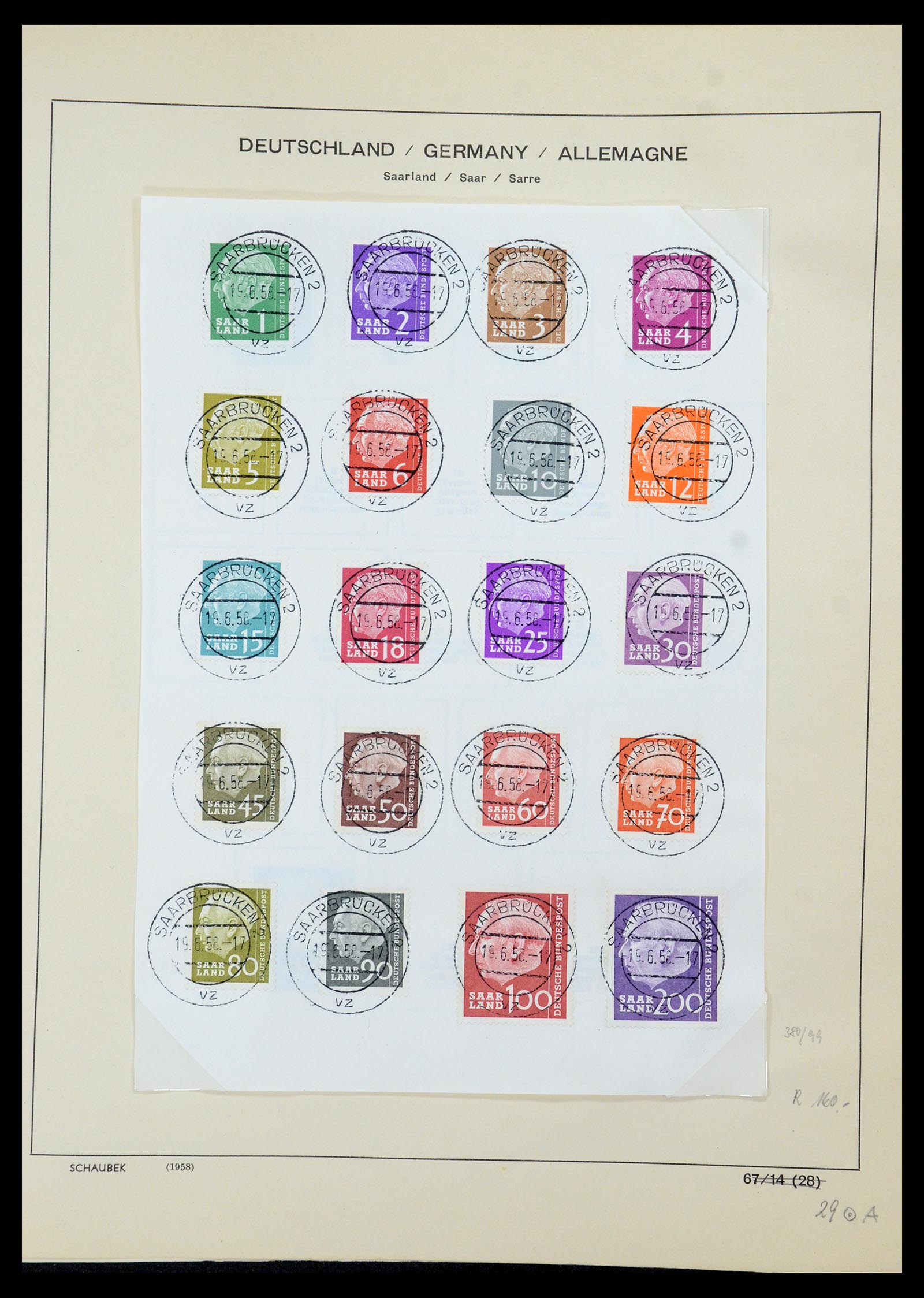 35435 072 - Postzegelverzameling 35435 Saar 1920-1959.