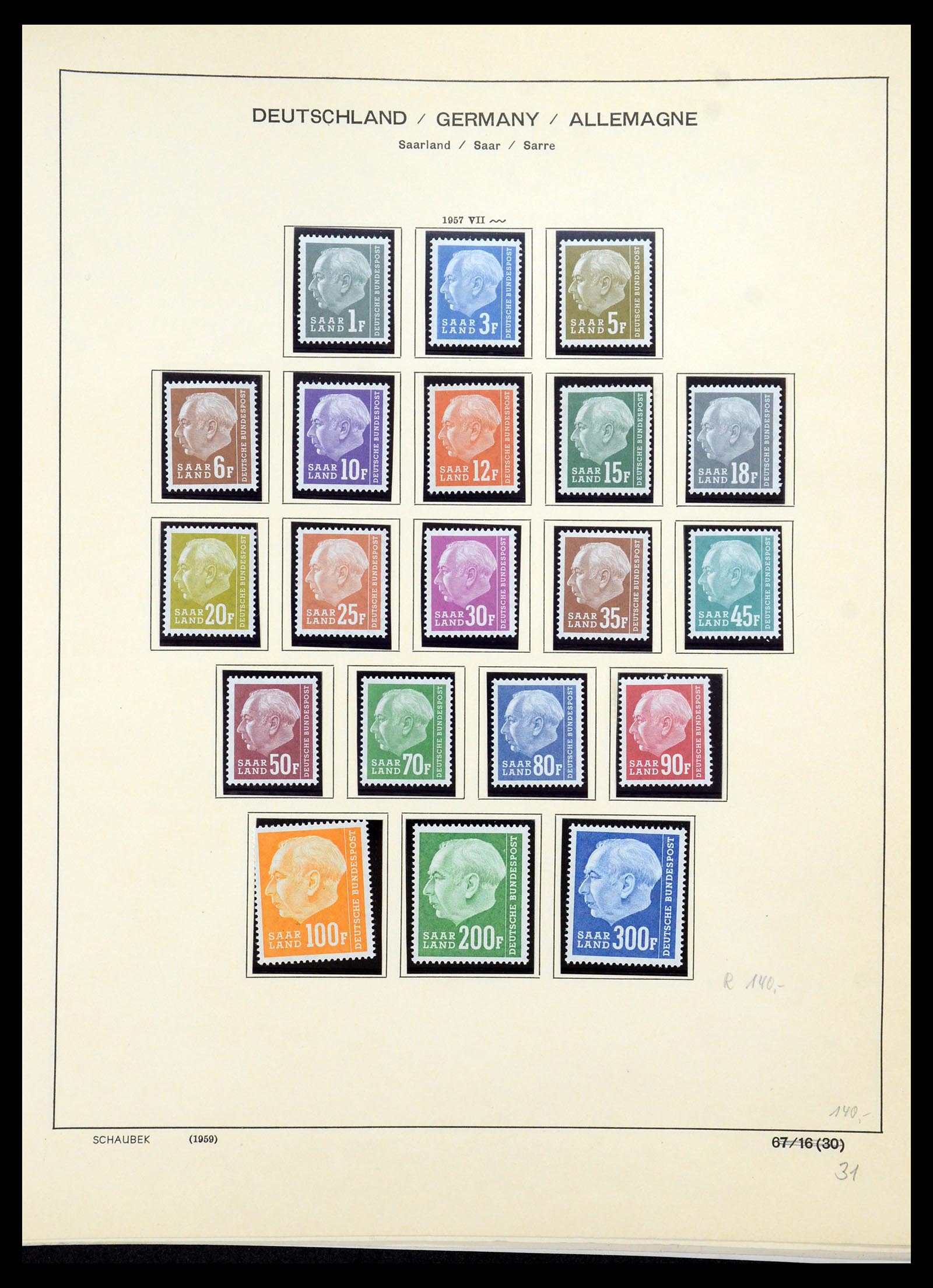 35435 079 - Postzegelverzameling 35435 Saar 1920-1959.