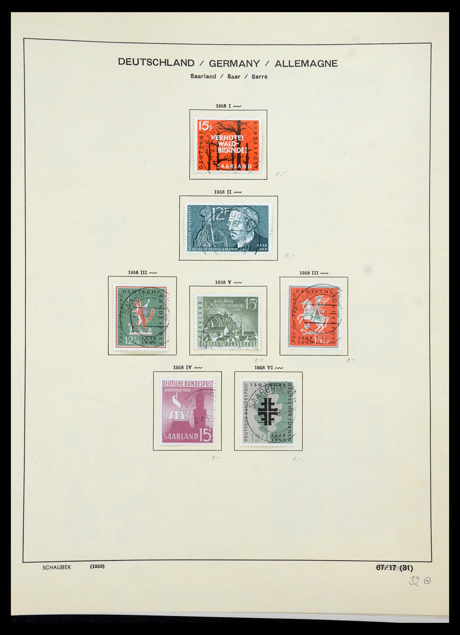 35435 086 - Postzegelverzameling 35435 Saar 1920-1959.