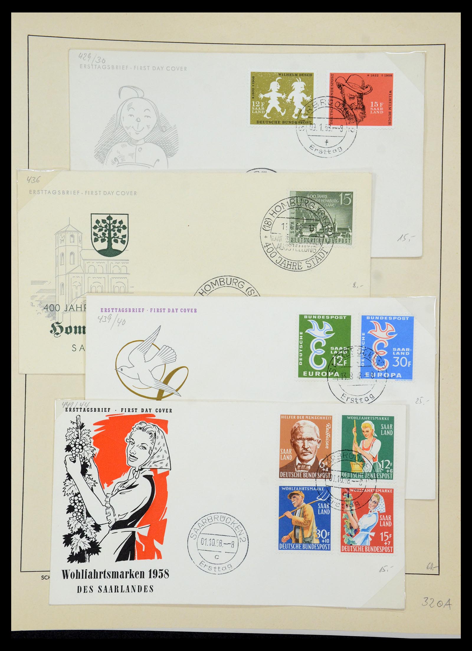 35435 087 - Postzegelverzameling 35435 Saar 1920-1959.
