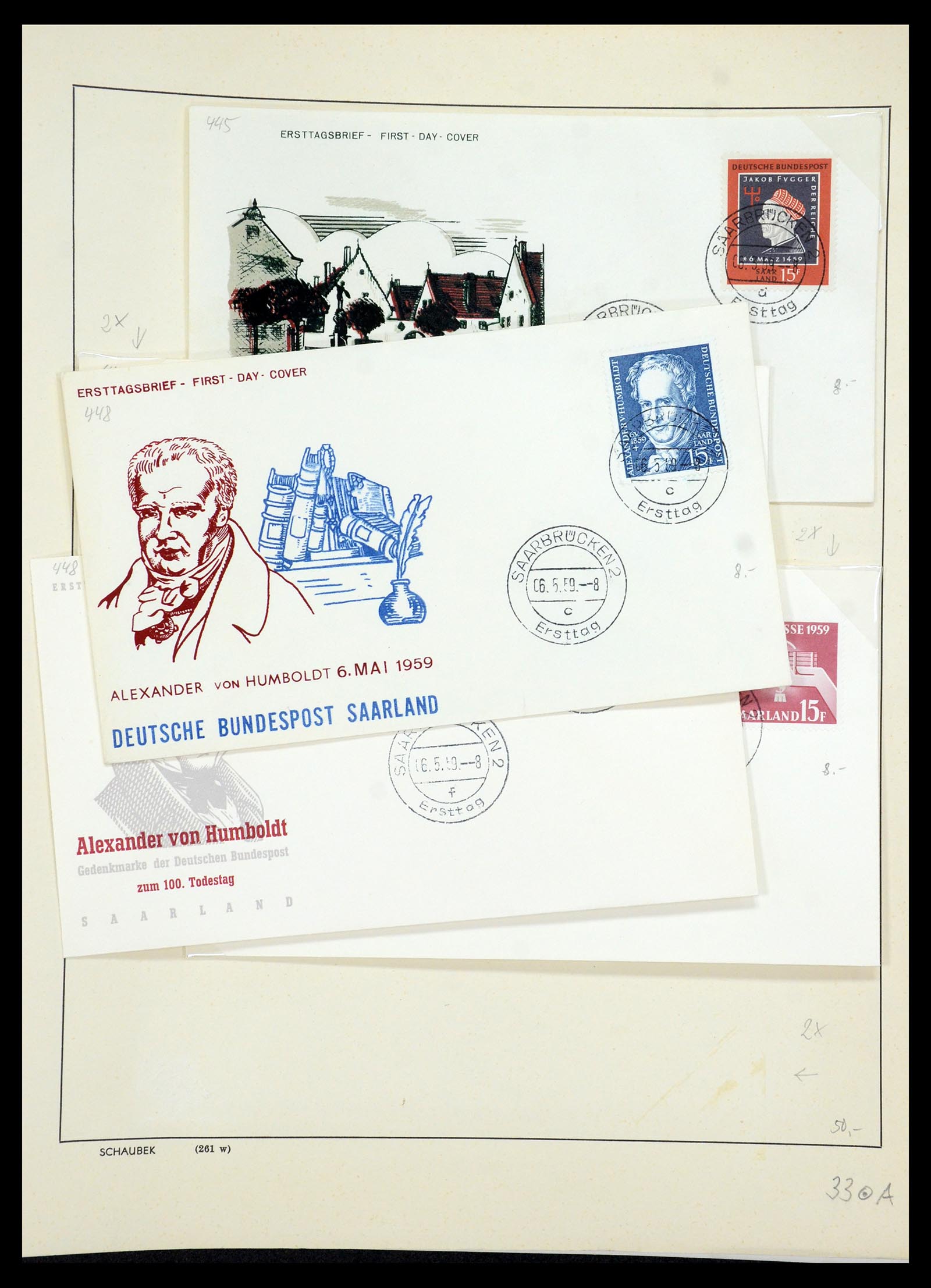 35435 092 - Postzegelverzameling 35435 Saar 1920-1959.