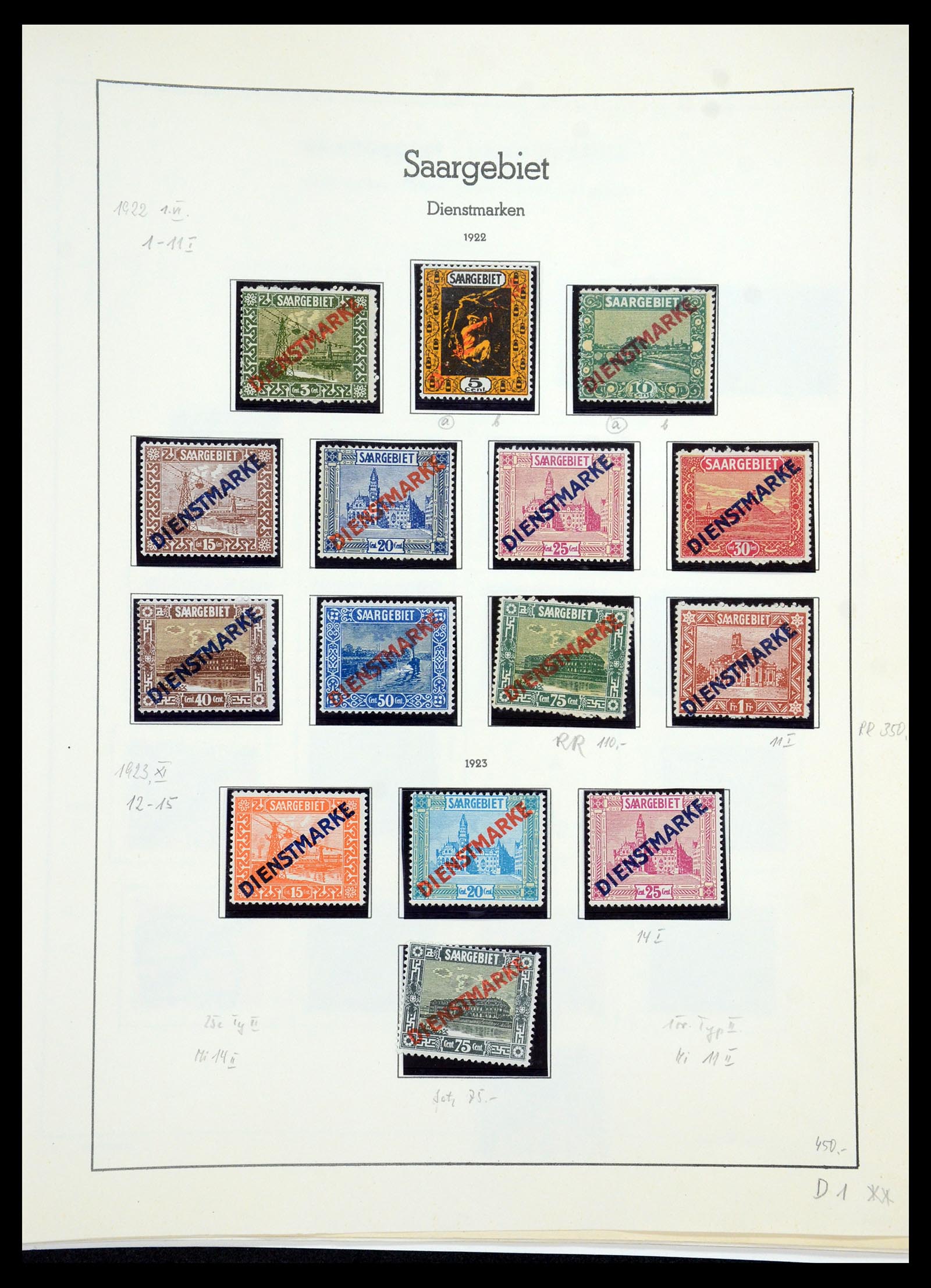 35435 094 - Postzegelverzameling 35435 Saar 1920-1959.