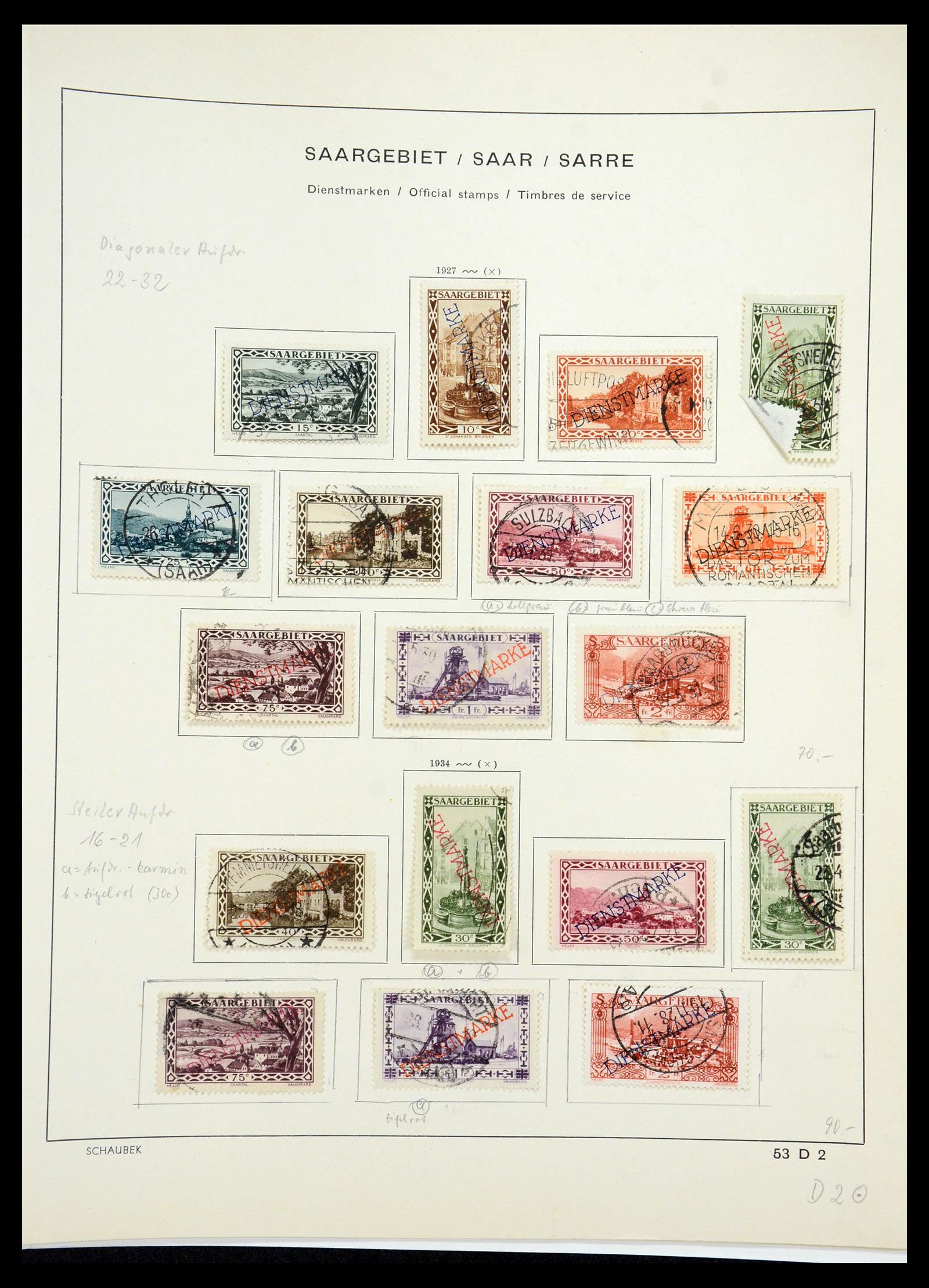 35435 097 - Stamp Collection 35435 Saar 1920-1959.