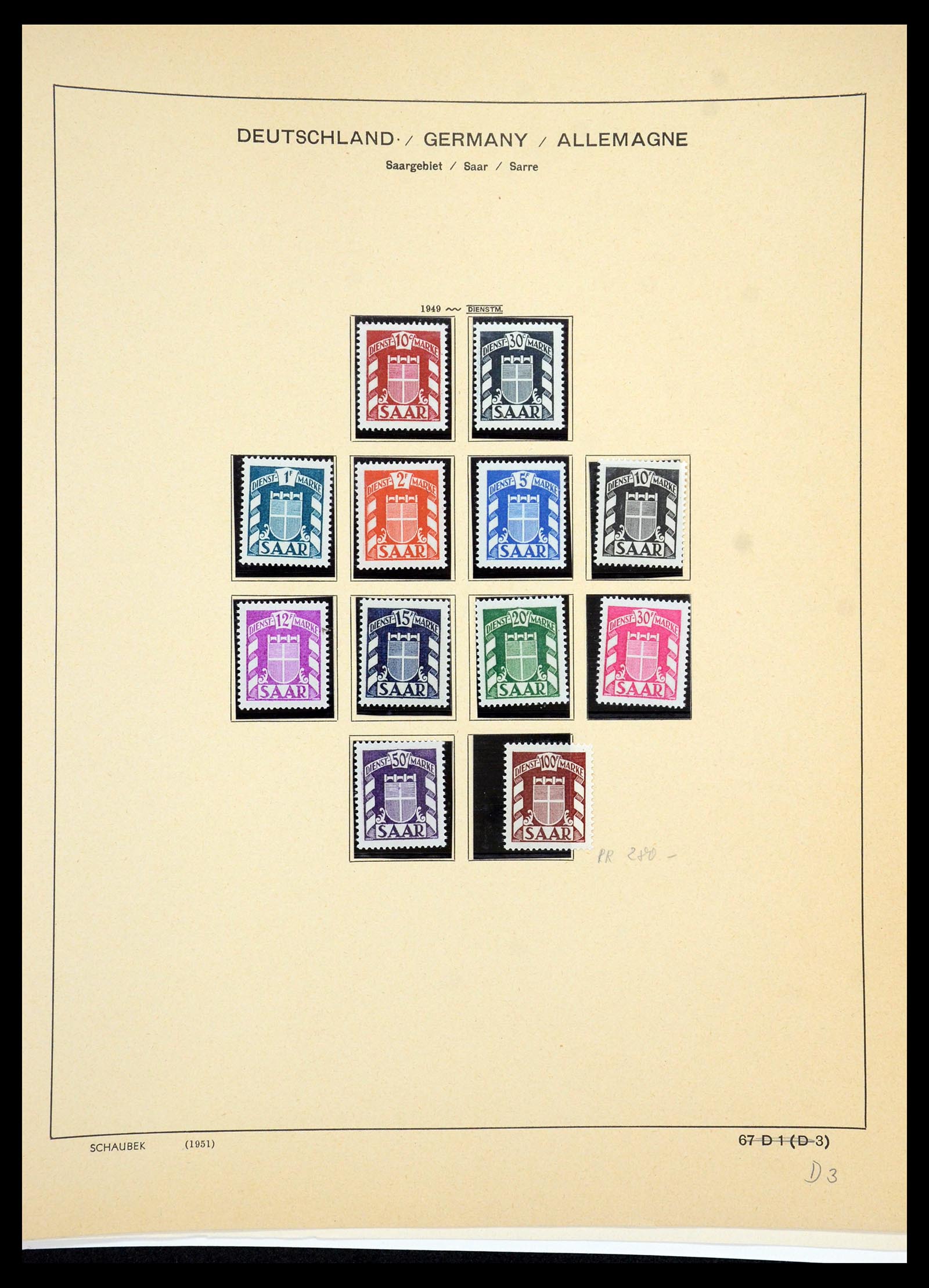 35435 098 - Postzegelverzameling 35435 Saar 1920-1959.