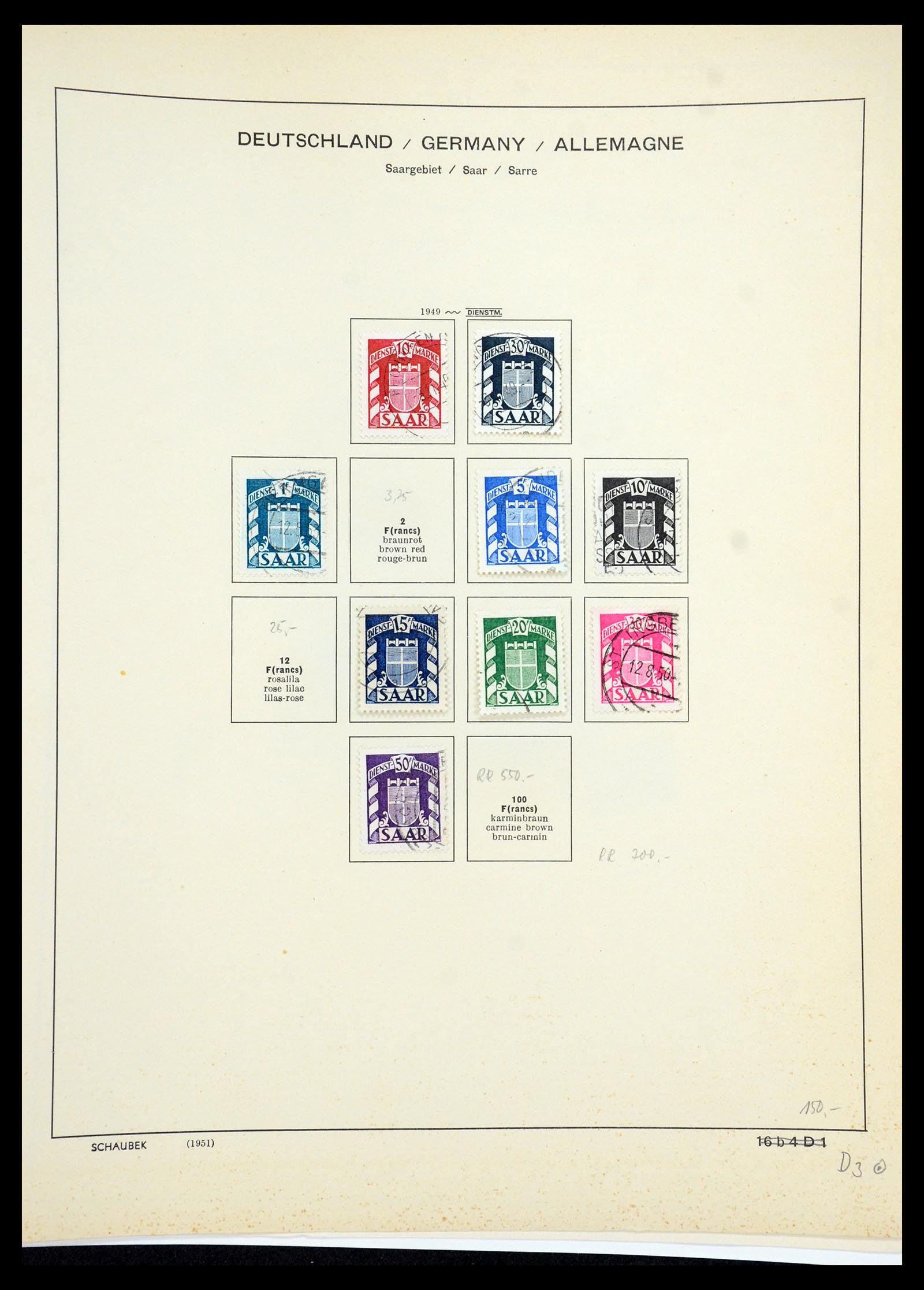 35435 099 - Postzegelverzameling 35435 Saar 1920-1959.