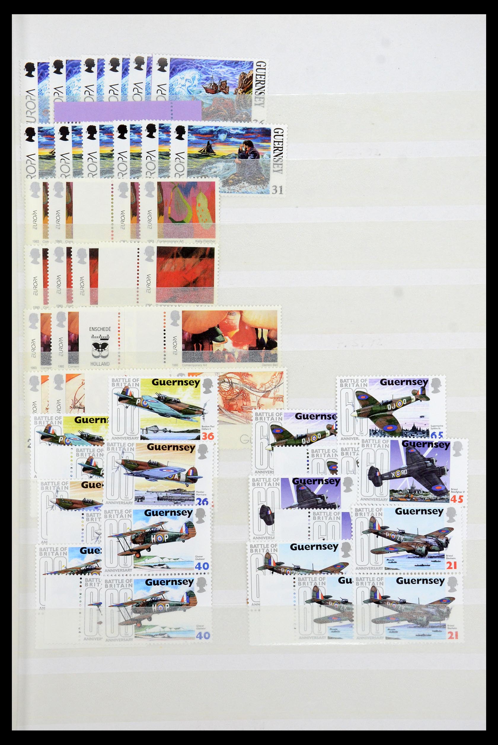 35438 001 - Postzegelverzameling 35438 Kanaaleilanden 1974-2001.