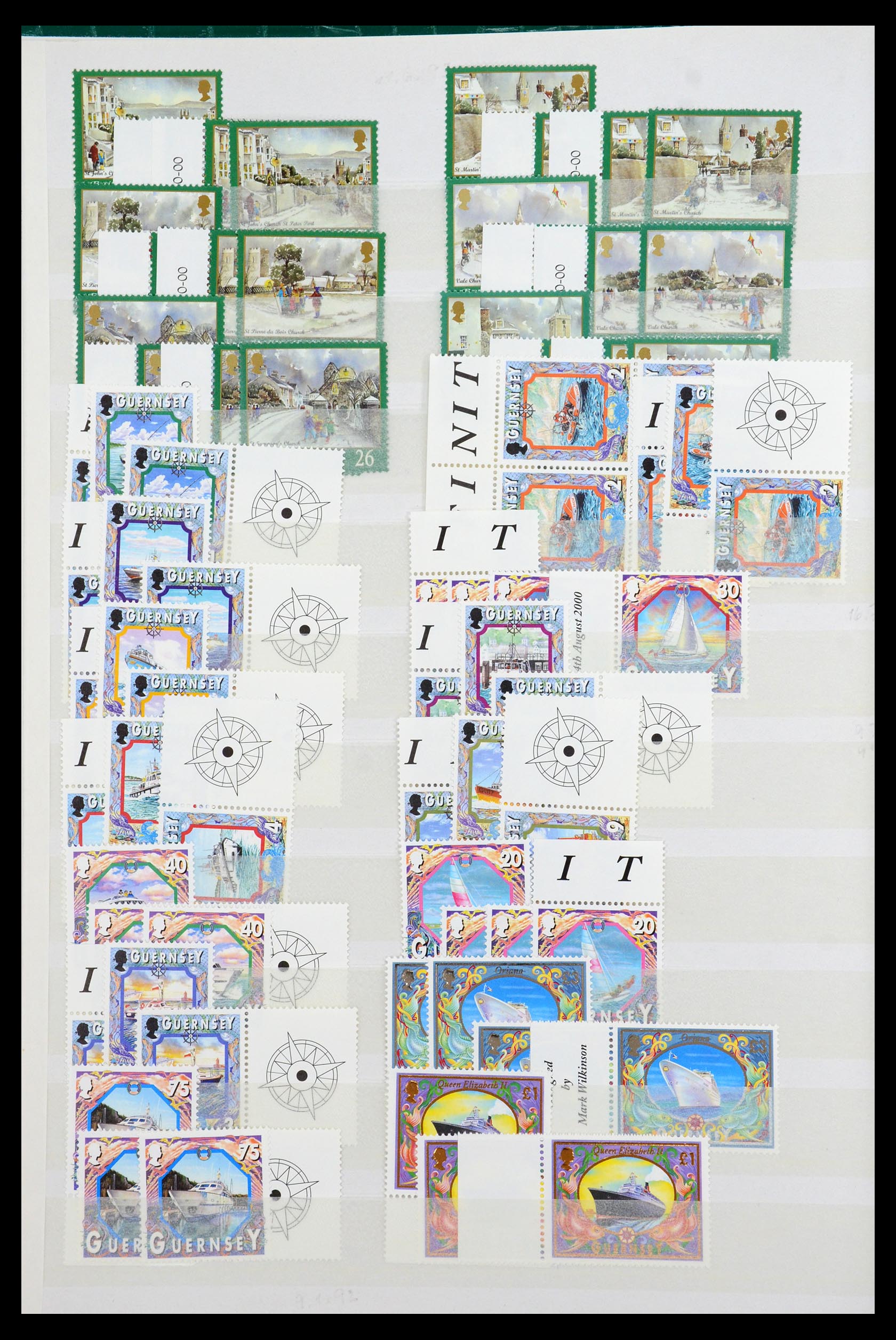 35438 002 - Postzegelverzameling 35438 Kanaaleilanden 1974-2001.