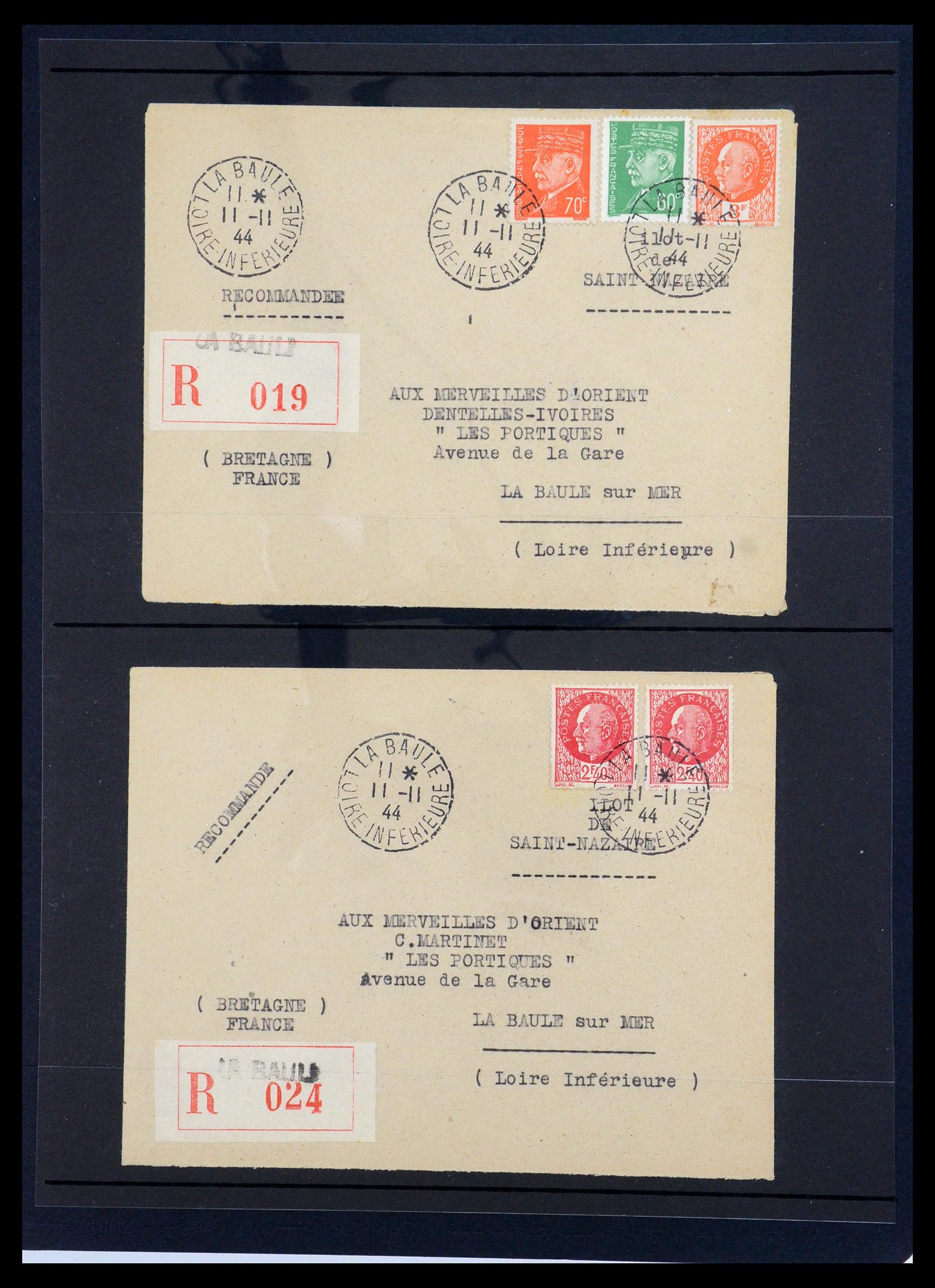 35440 003 - Postzegelverzameling 35440 Duitse bezetting WO II Frankrijk 1944-1945