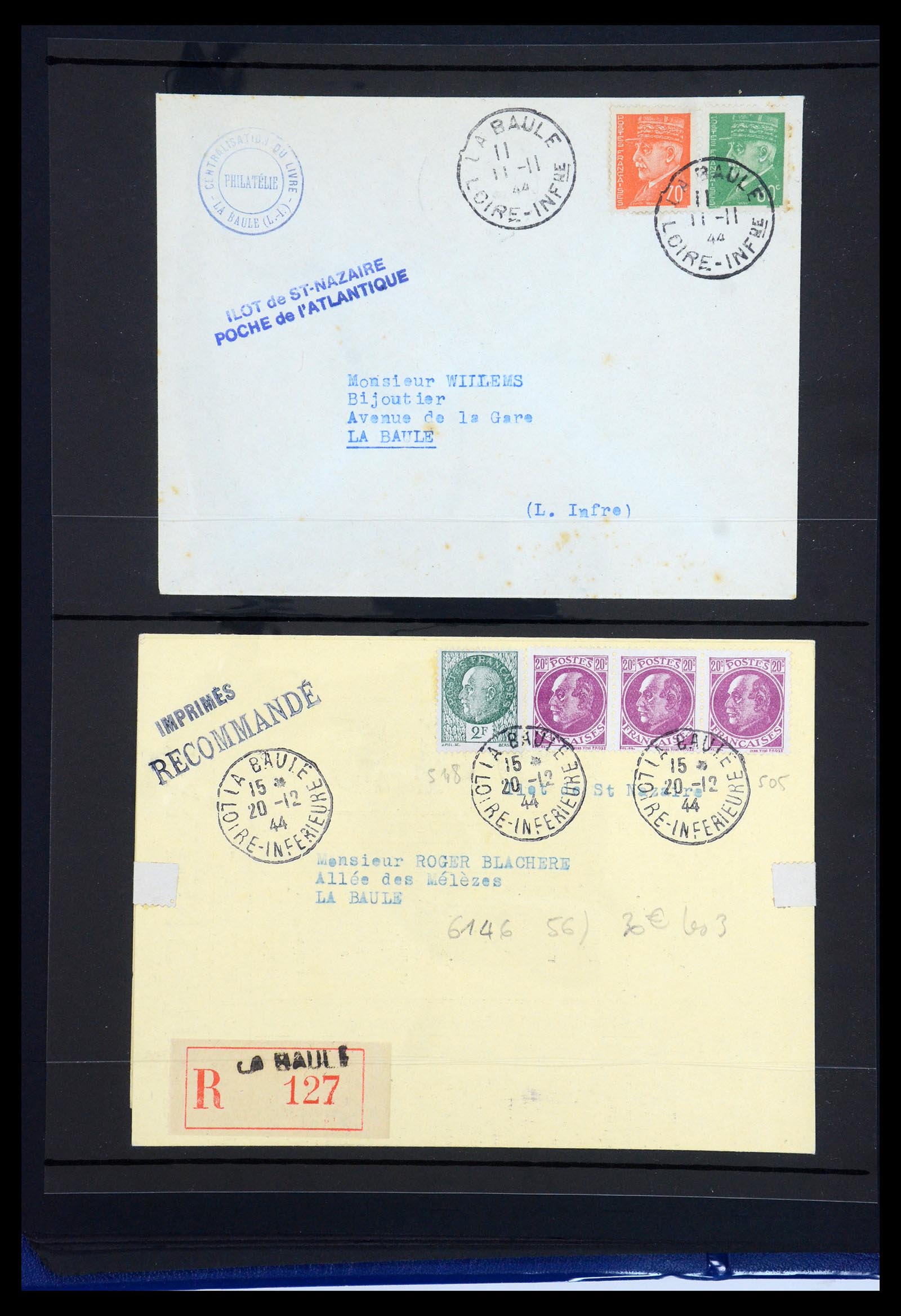 35440 004 - Postzegelverzameling 35440 Duitse bezetting WO II Frankrijk 1944-1945