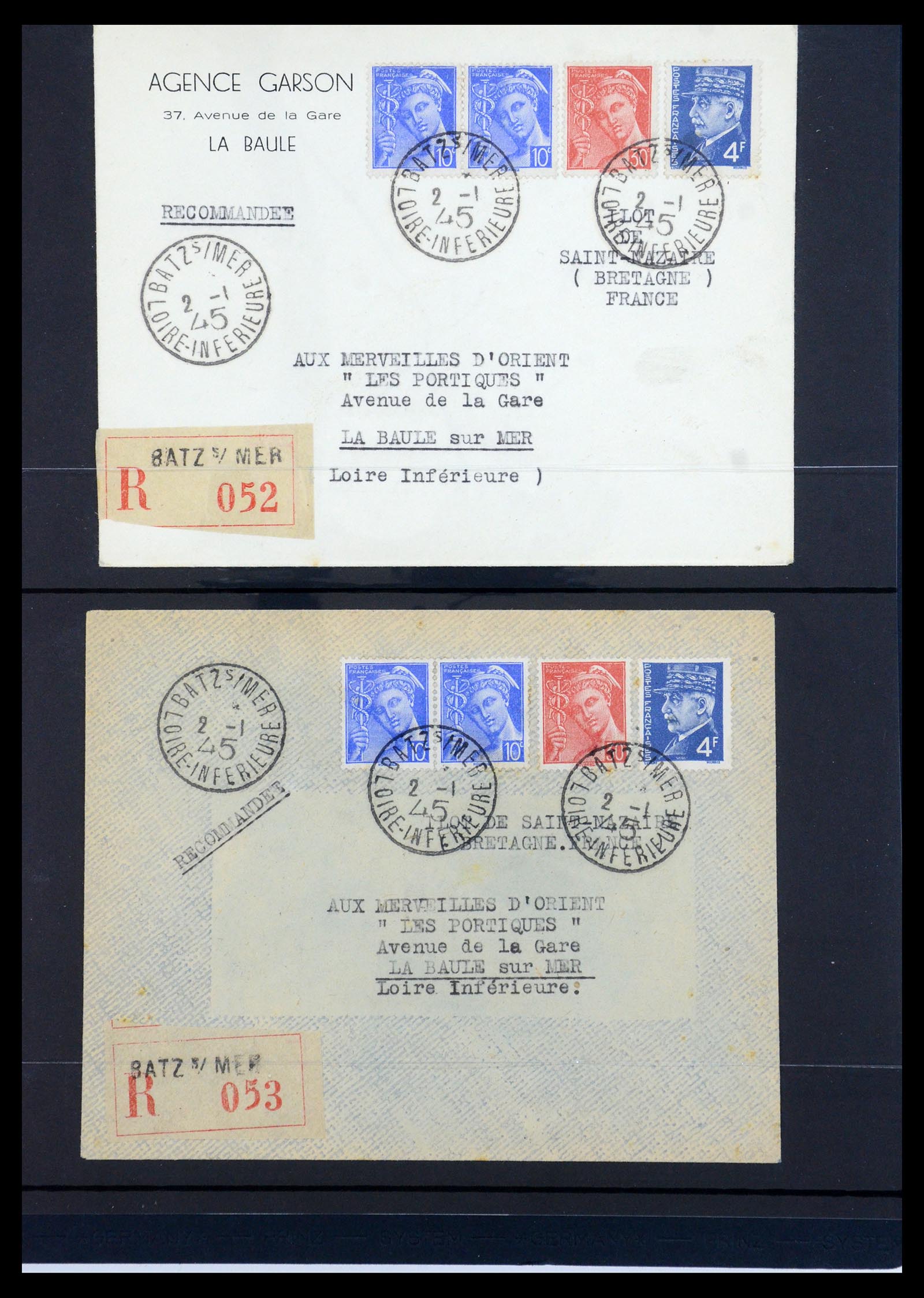 35440 005 - Postzegelverzameling 35440 Duitse bezetting WO II Frankrijk 1944-1945