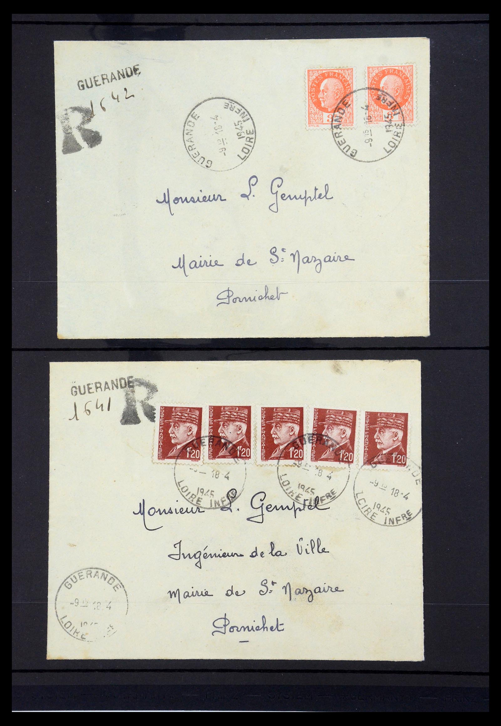35440 007 - Postzegelverzameling 35440 Duitse bezetting WO II Frankrijk 1944-1945