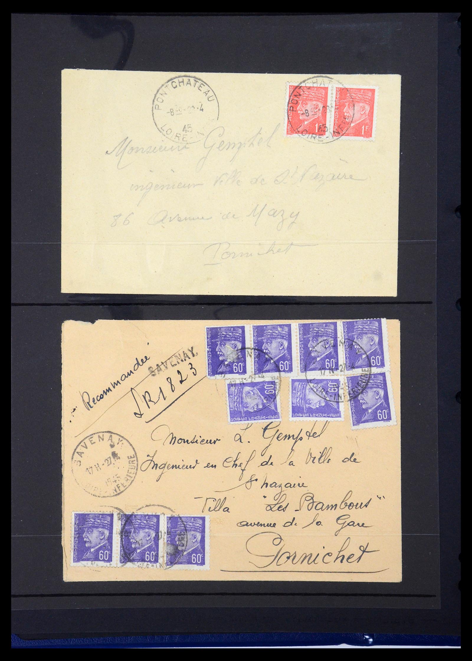 35440 008 - Postzegelverzameling 35440 Duitse bezetting WO II Frankrijk 1944-1945