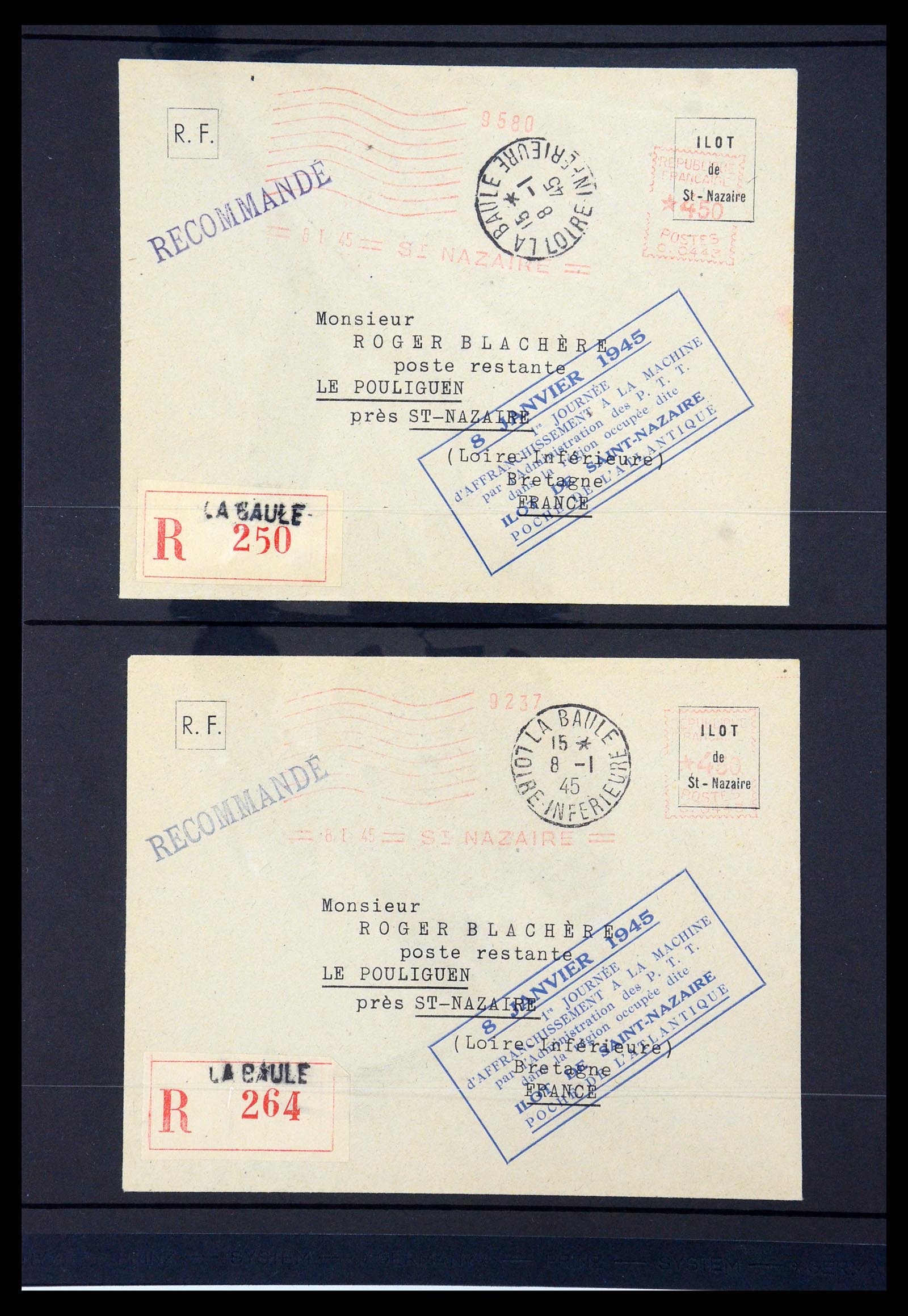 35440 009 - Postzegelverzameling 35440 Duitse bezetting WO II Frankrijk 1944-1945