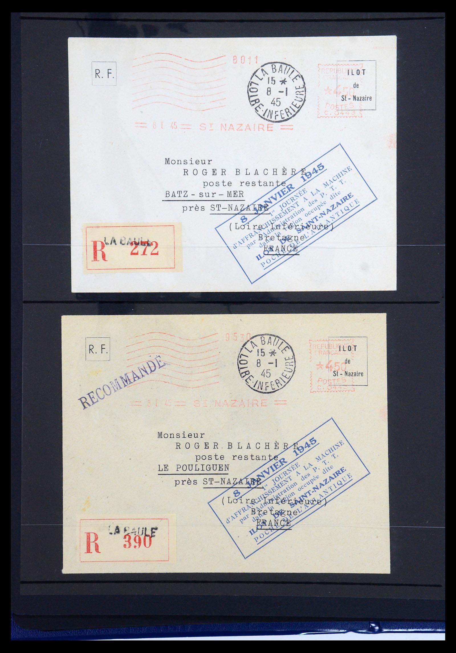 35440 010 - Postzegelverzameling 35440 Duitse bezetting WO II Frankrijk 1944-1945
