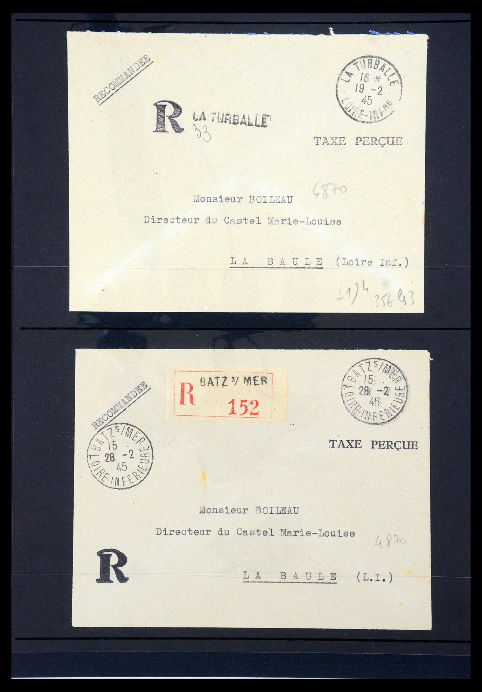 35440 011 - Postzegelverzameling 35440 Duitse bezetting WO II Frankrijk 1944-1945