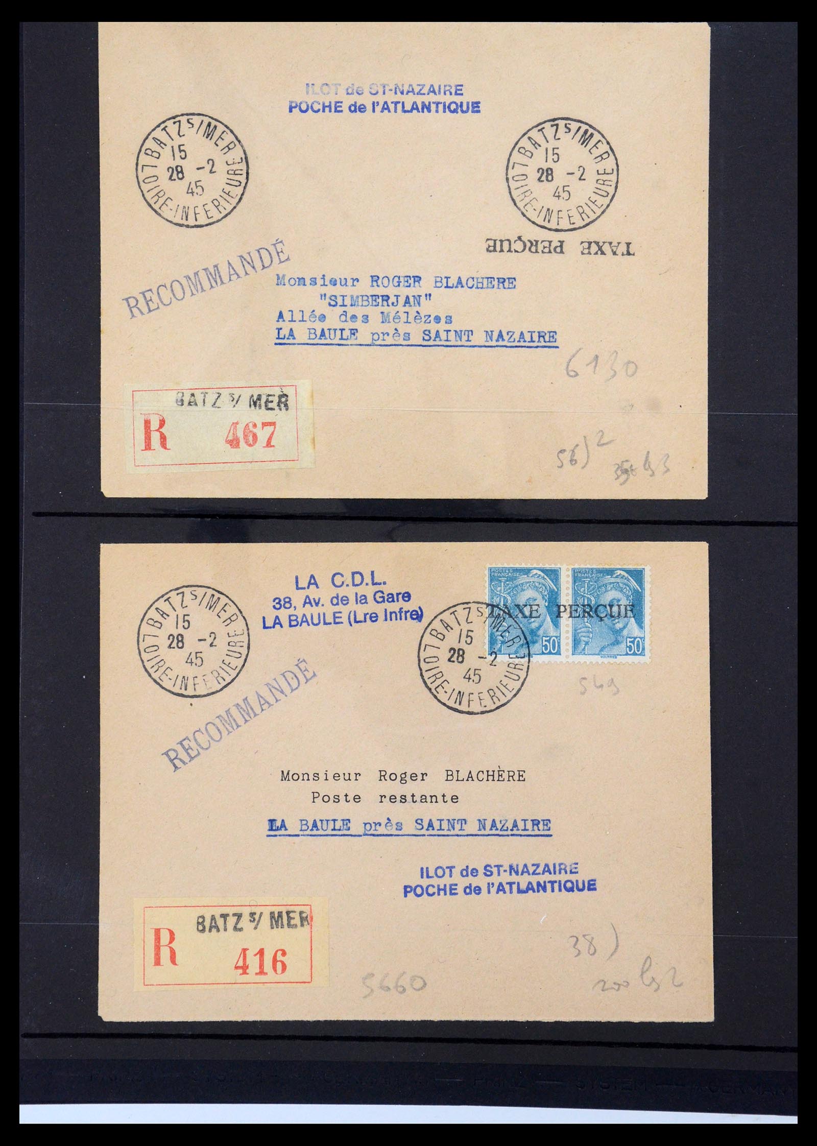 35440 013 - Postzegelverzameling 35440 Duitse bezetting WO II Frankrijk 1944-1945
