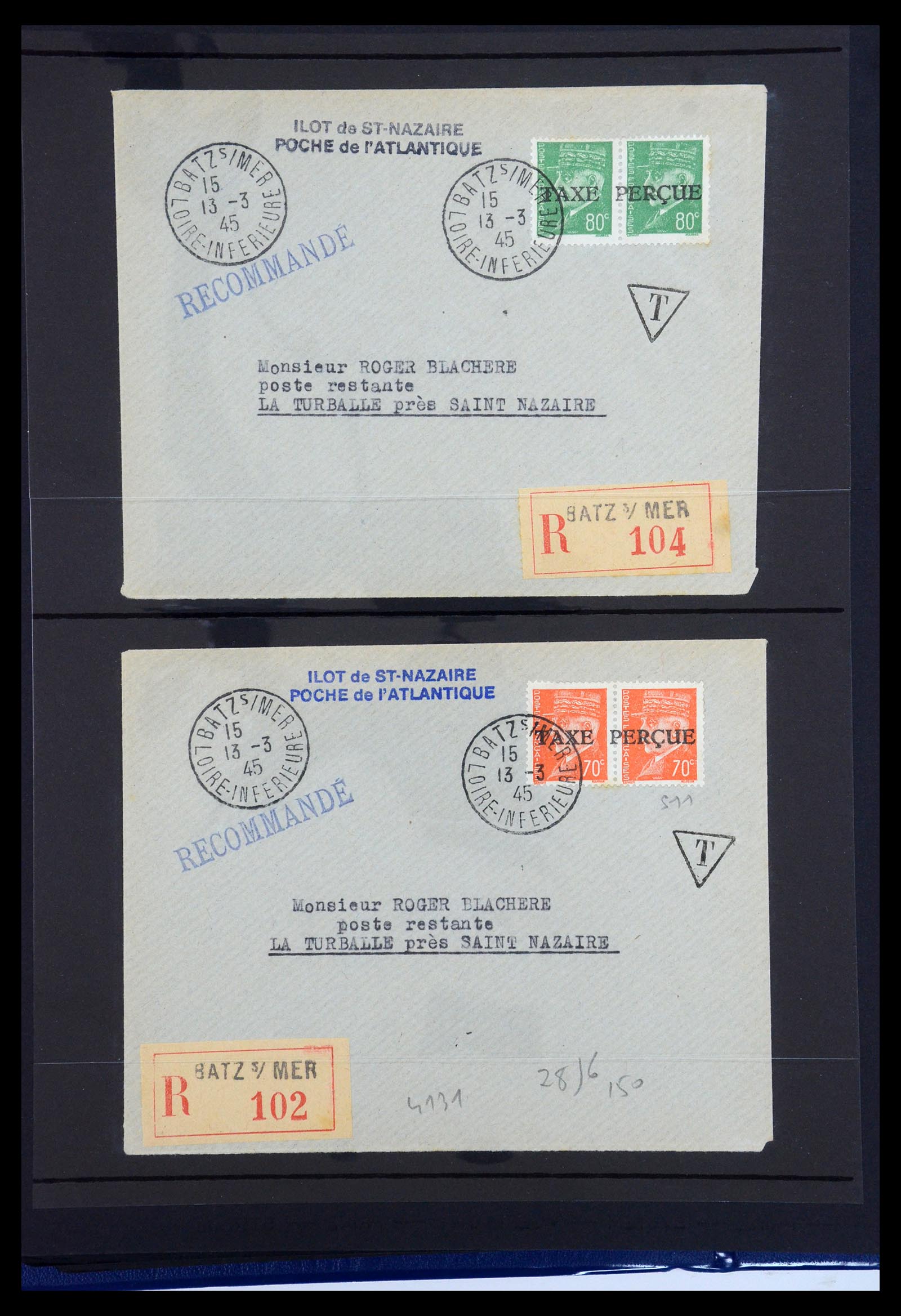 35440 014 - Postzegelverzameling 35440 Duitse bezetting WO II Frankrijk 1944-1945