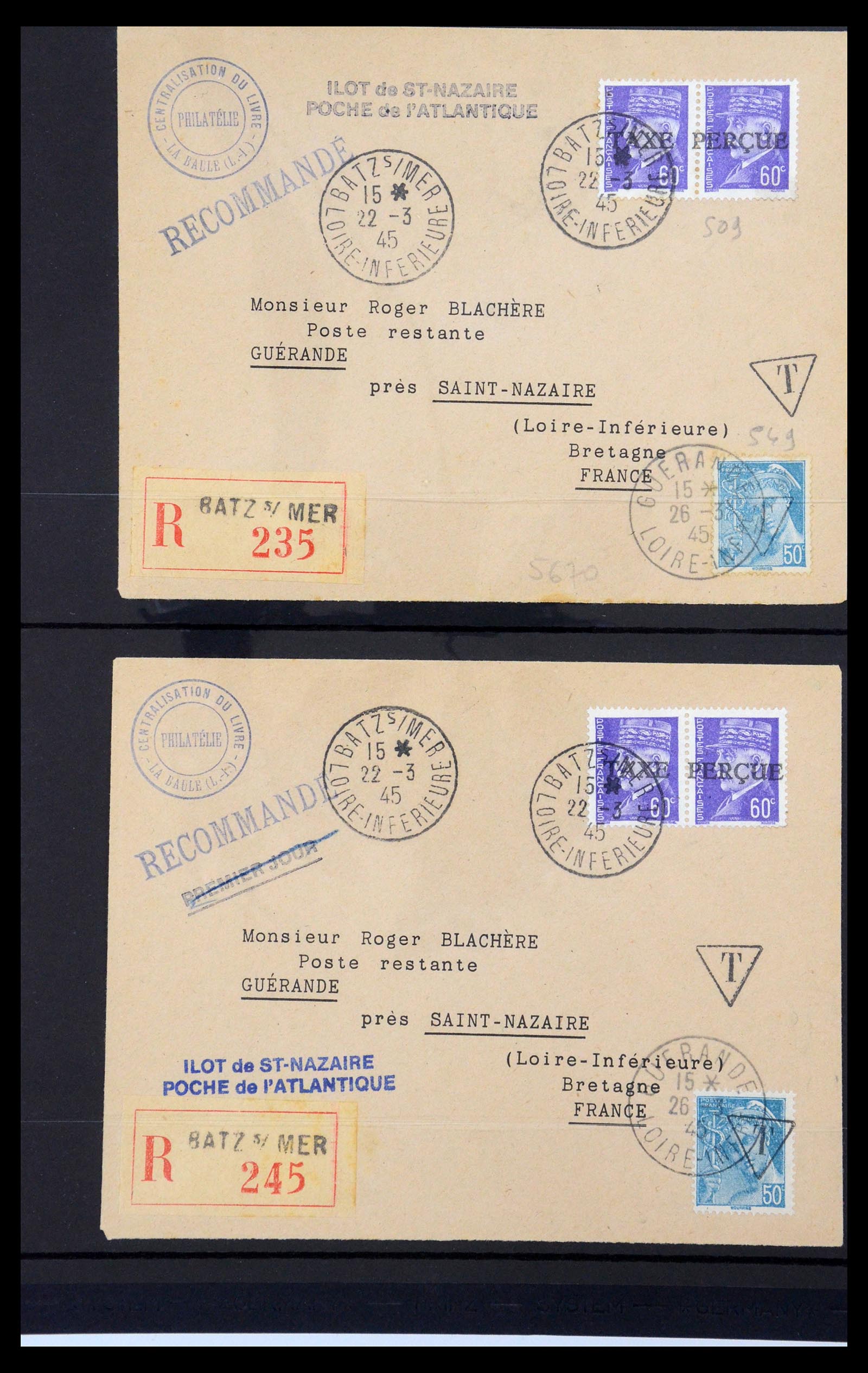 35440 015 - Postzegelverzameling 35440 Duitse bezetting WO II Frankrijk 1944-1945