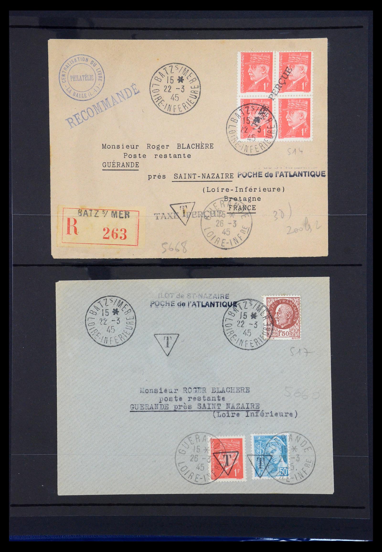 35440 016 - Postzegelverzameling 35440 Duitse bezetting WO II Frankrijk 1944-1945